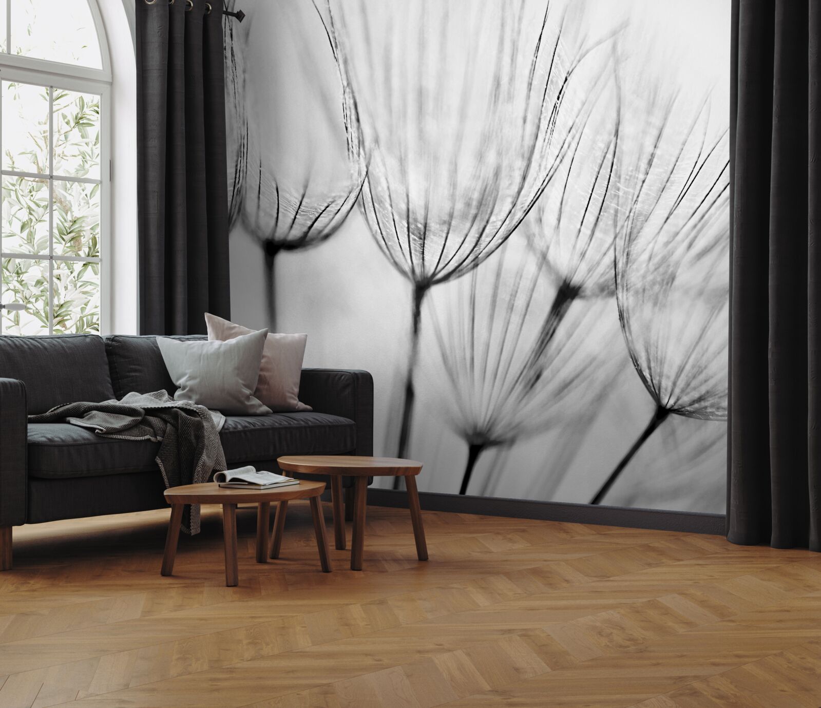 Fototapet icre albe cu muguri nedeschiși