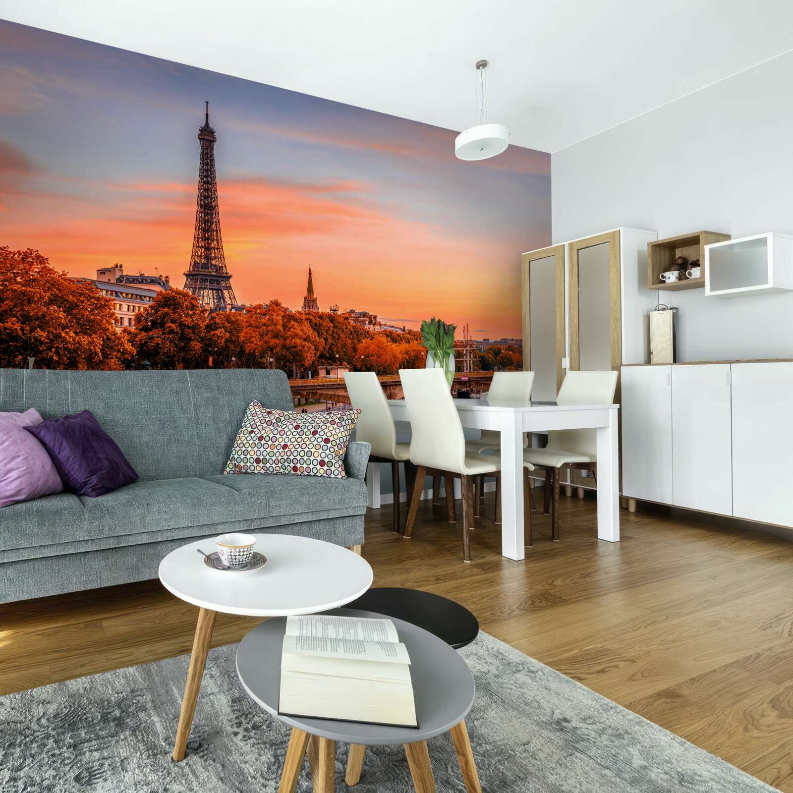 Fototapet toamna a sosit în vechiul paris