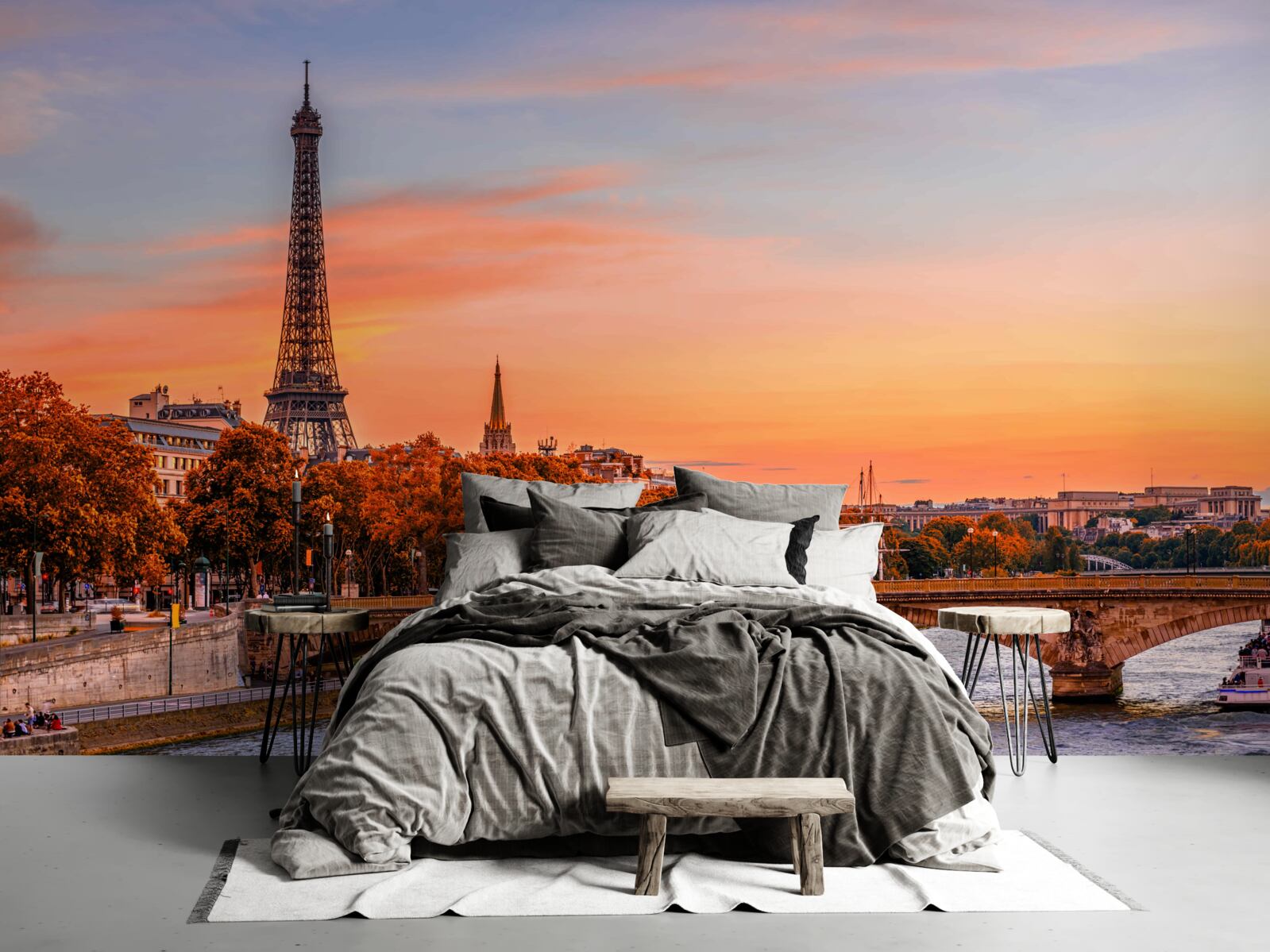 Fototapet toamna a sosit în vechiul paris