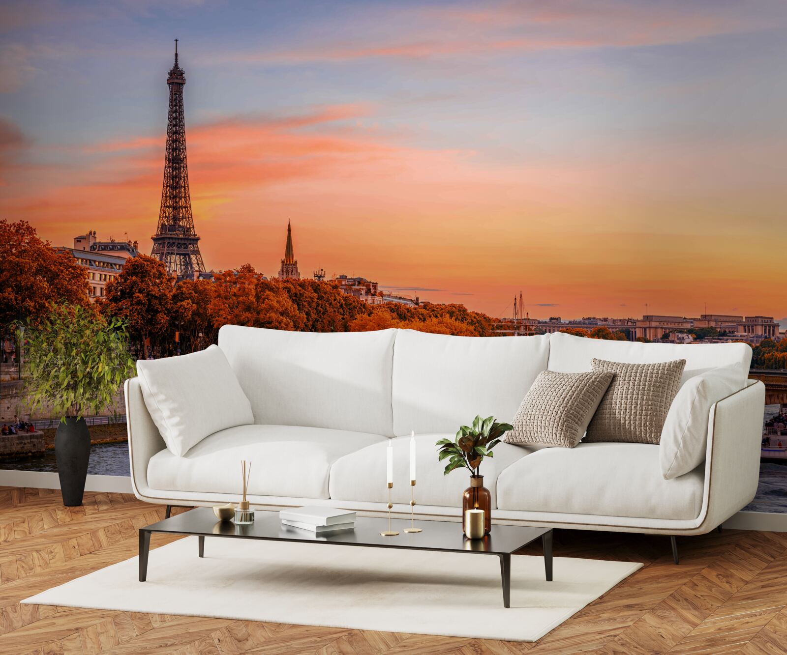 Fototapet toamna a sosit în vechiul paris