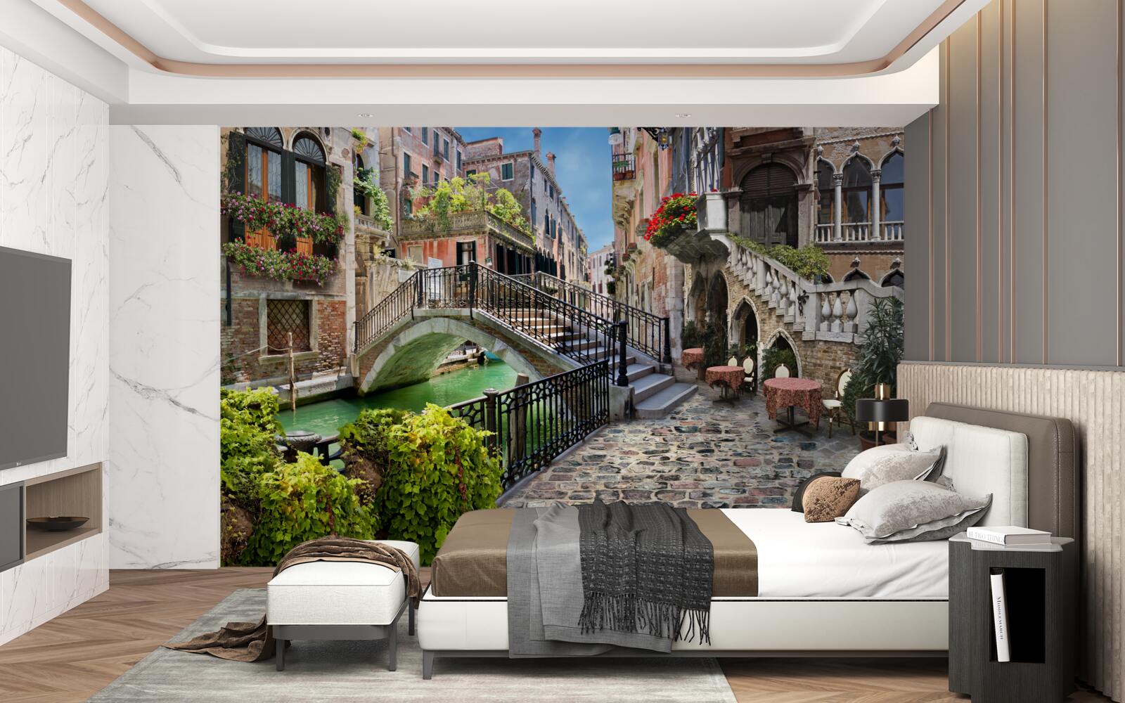 Fototapet pod distrus peste canalul Veneția