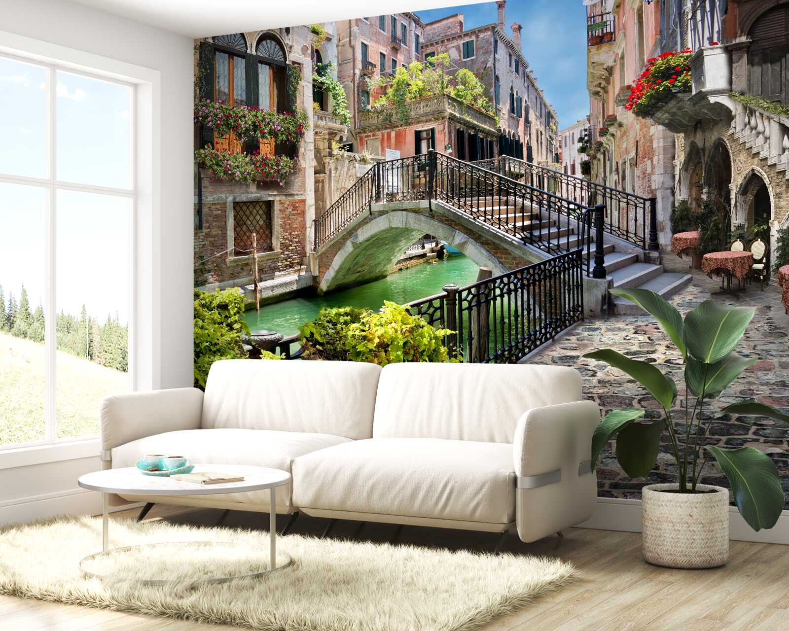 Fototapet pod distrus peste canalul Veneția