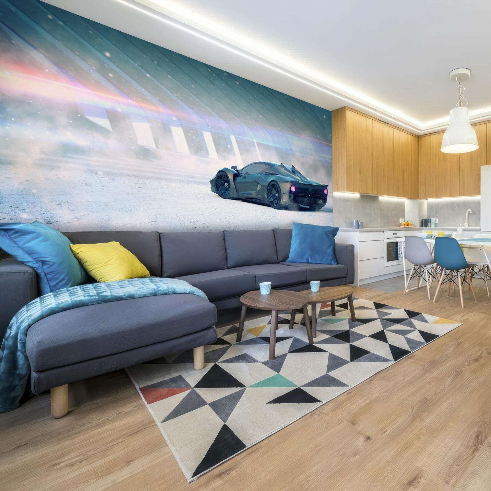 Fototapet mașină de curse pe linia de start