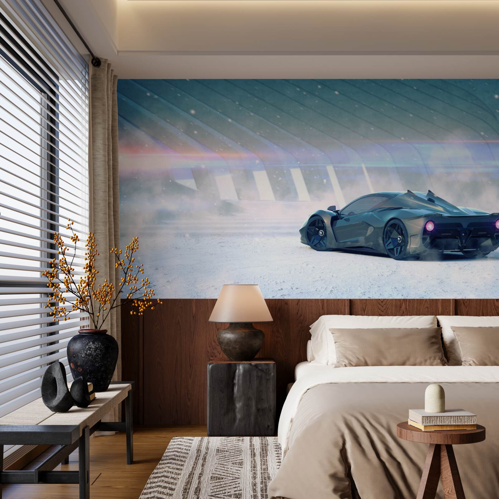 Fototapet mașină de curse pe linia de start