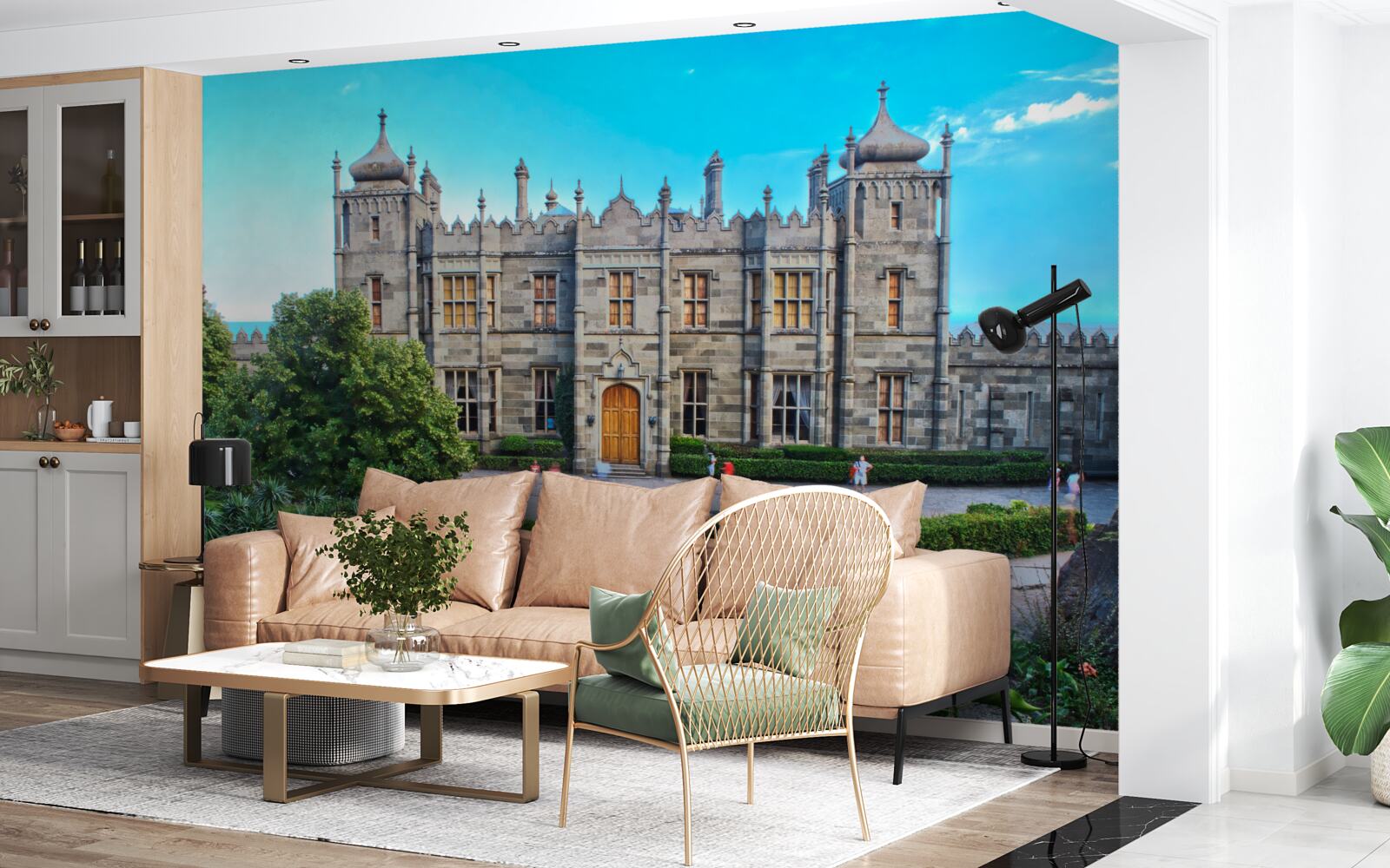 Fototapet vorontsov palat cu o grădină în curte