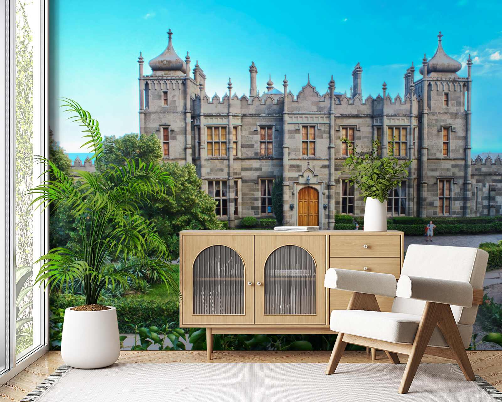 Fototapet vorontsov palat cu o grădină în curte