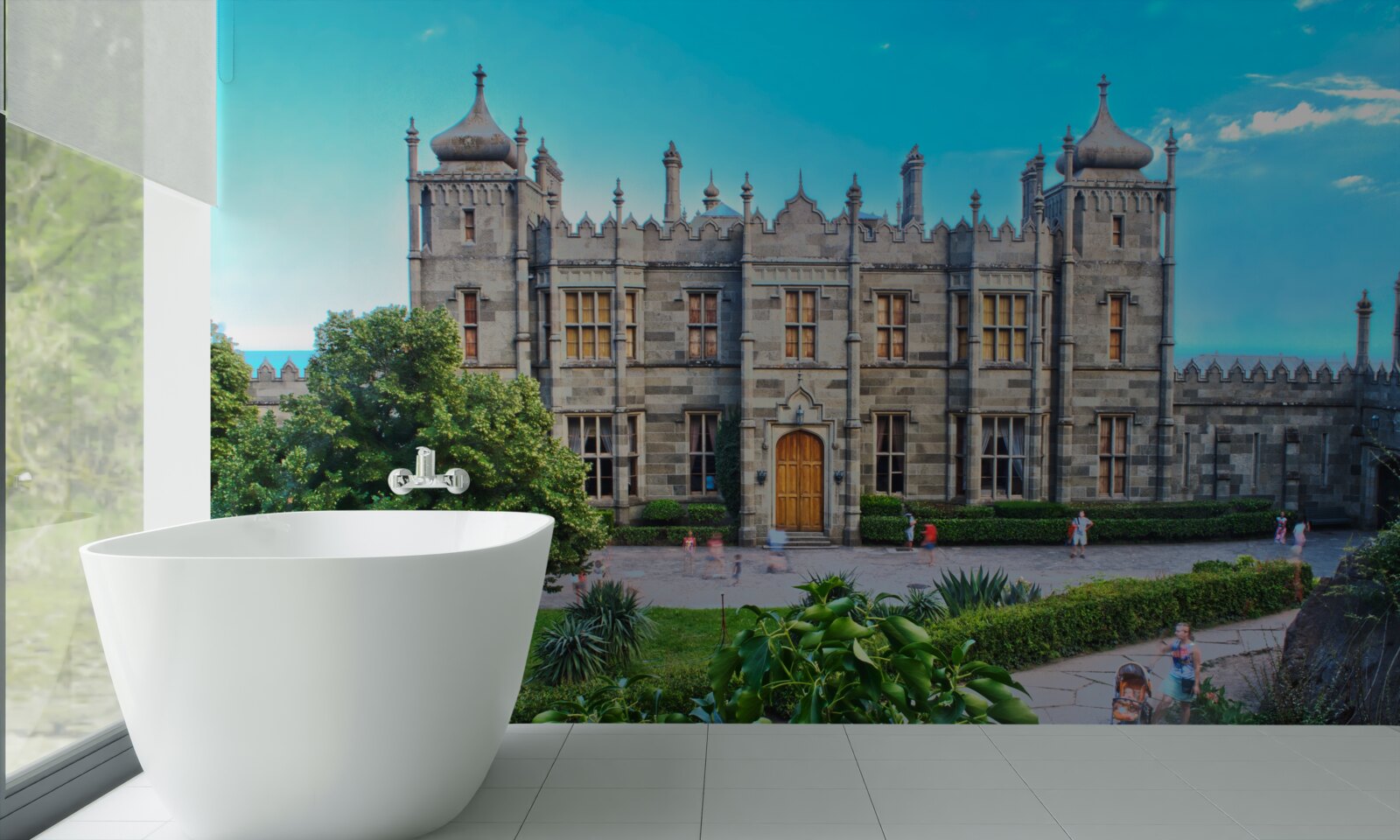 Fototapet vorontsov palat cu o grădină în curte