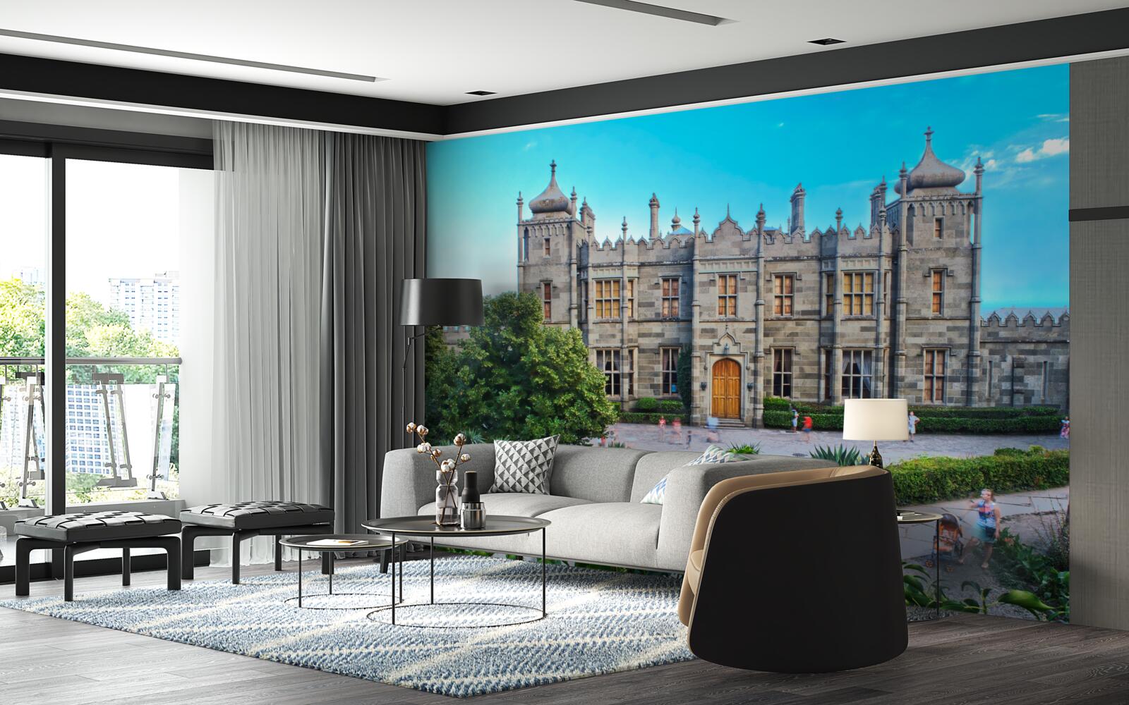 Fototapet vorontsov palat cu o grădină în curte