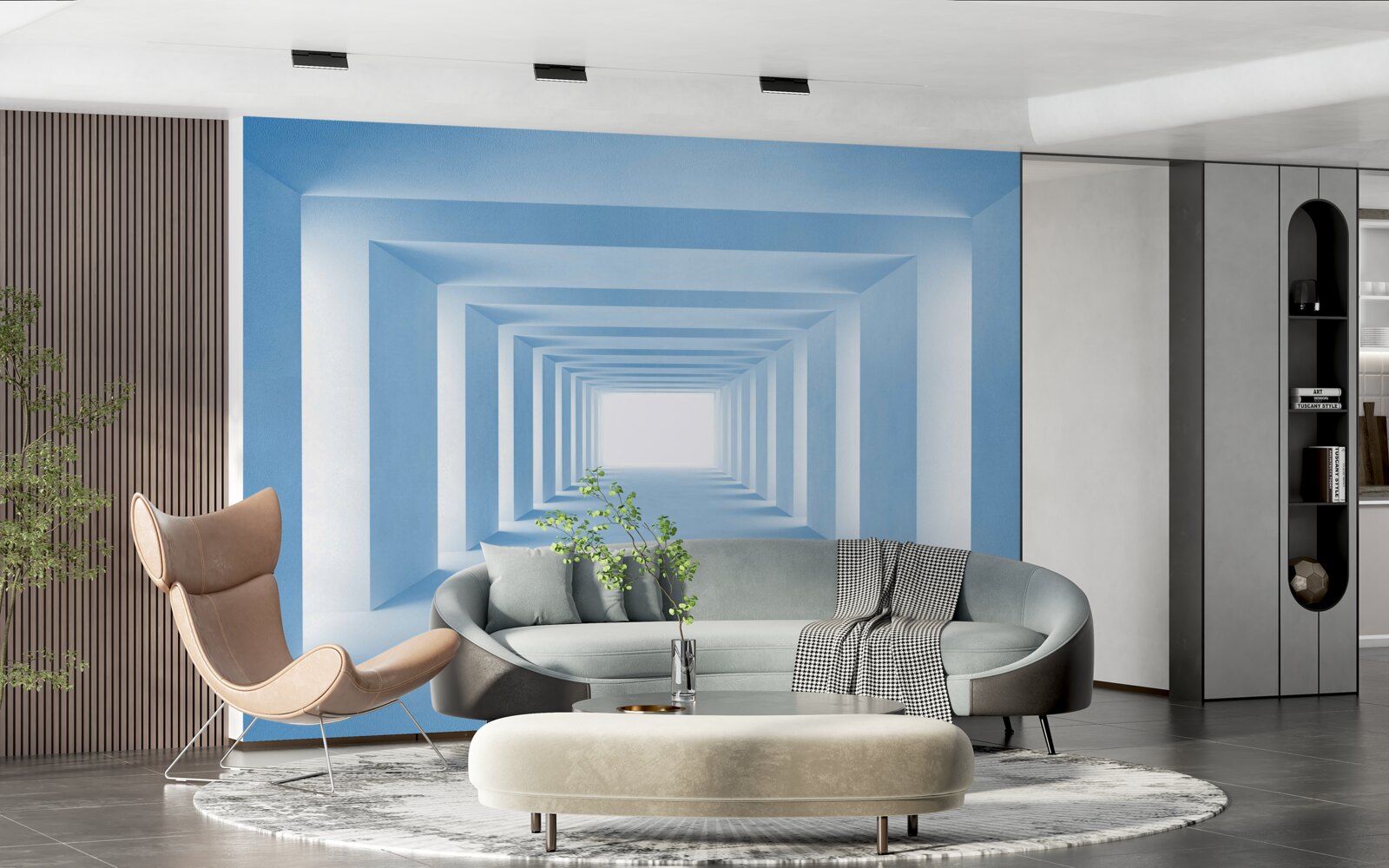 Fototapet structuri curbe dreptunghiulare infinit reversibile