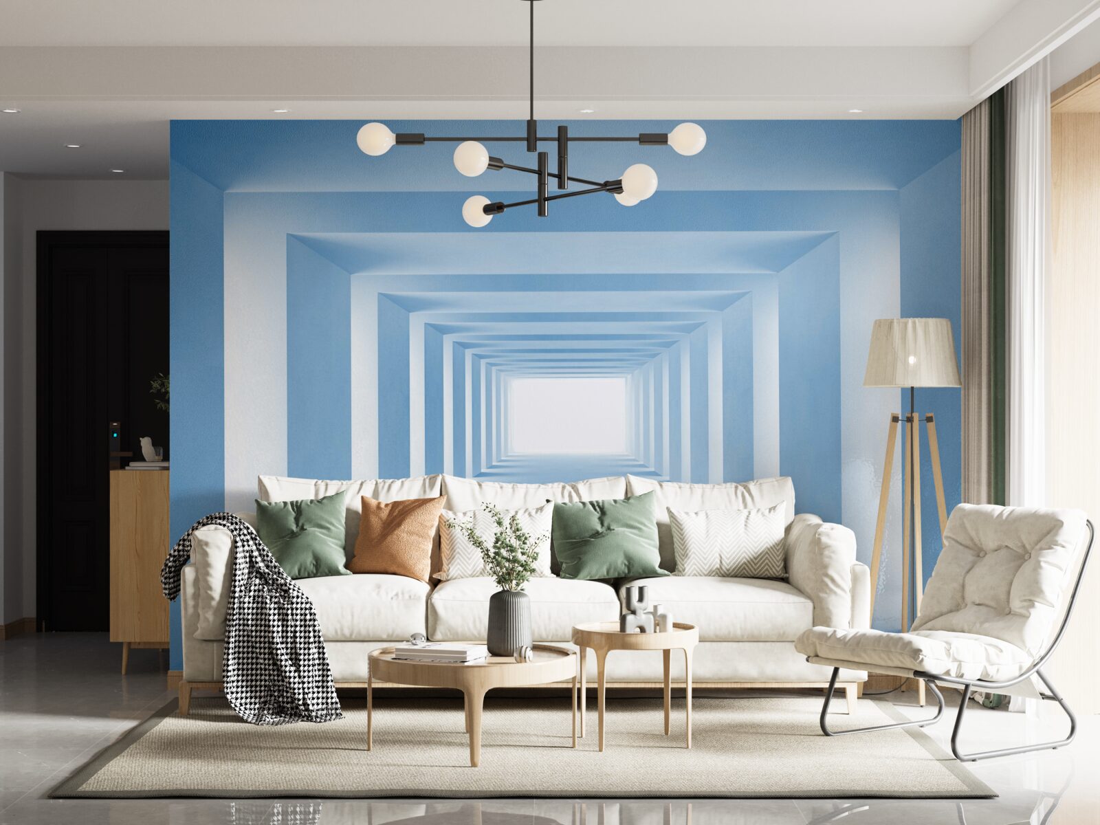 Fototapet structuri curbe dreptunghiulare infinit reversibile