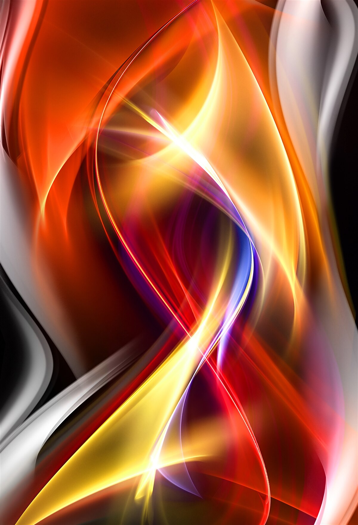 Fototapet linii netede cu culori bogate