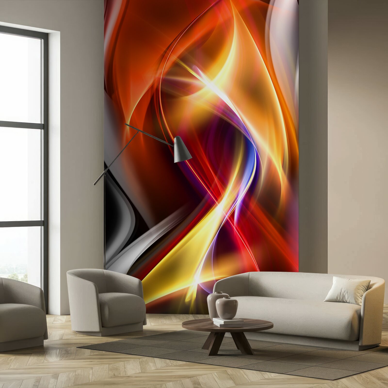 Fototapet linii netede cu culori bogate