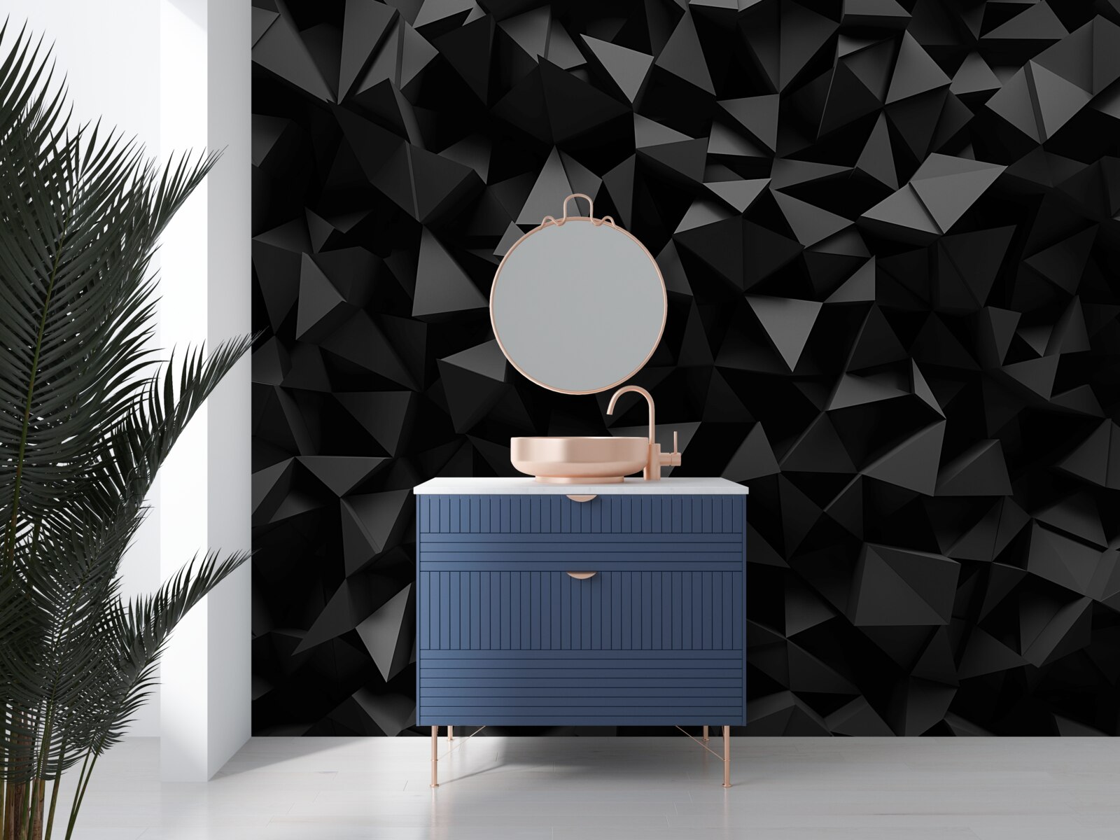 Fototapet abstracție sub formă de forme ascuțite și vârfuri întunecate