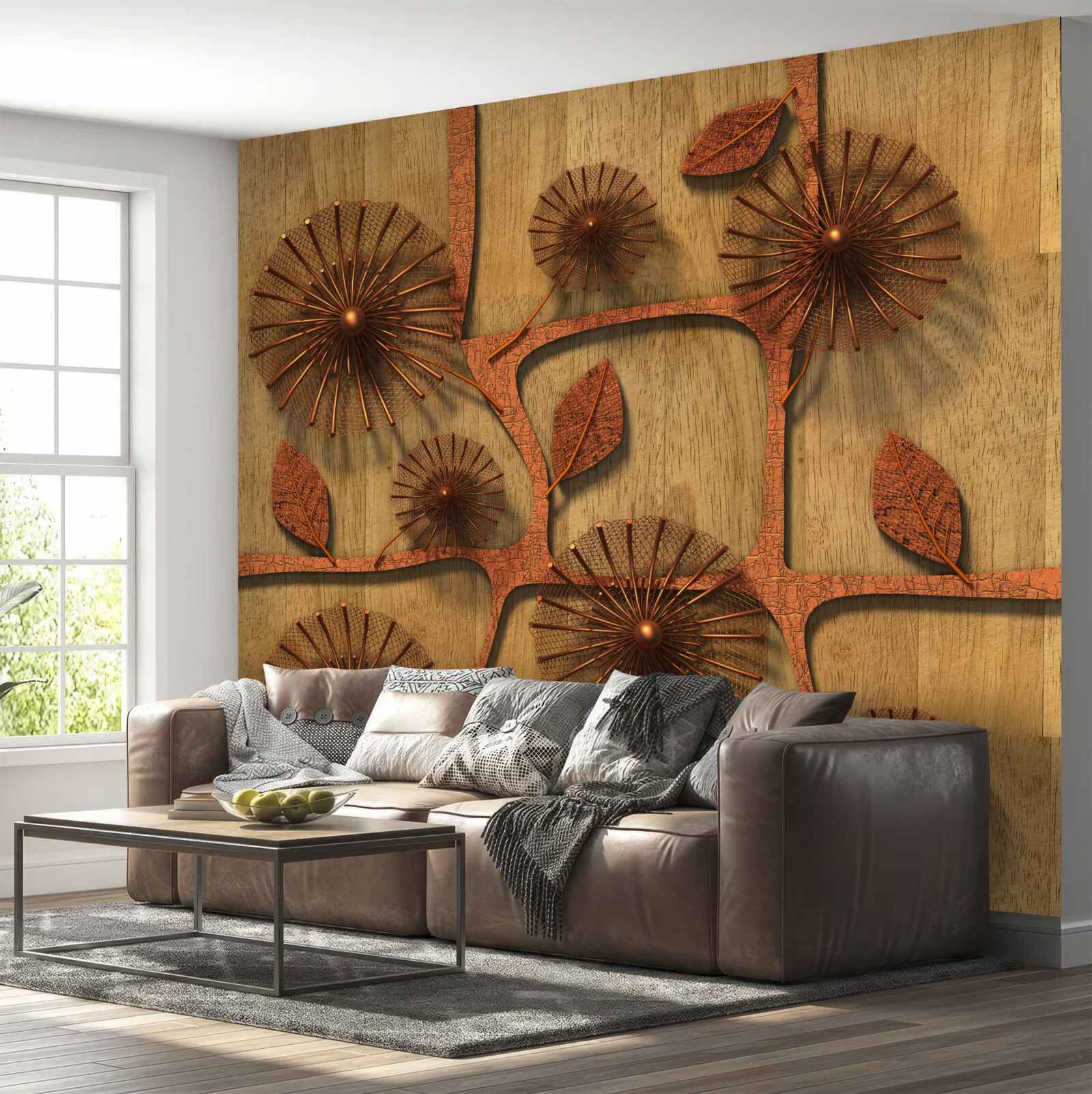 Fototapet milkweed abstract pe ramuri de copac