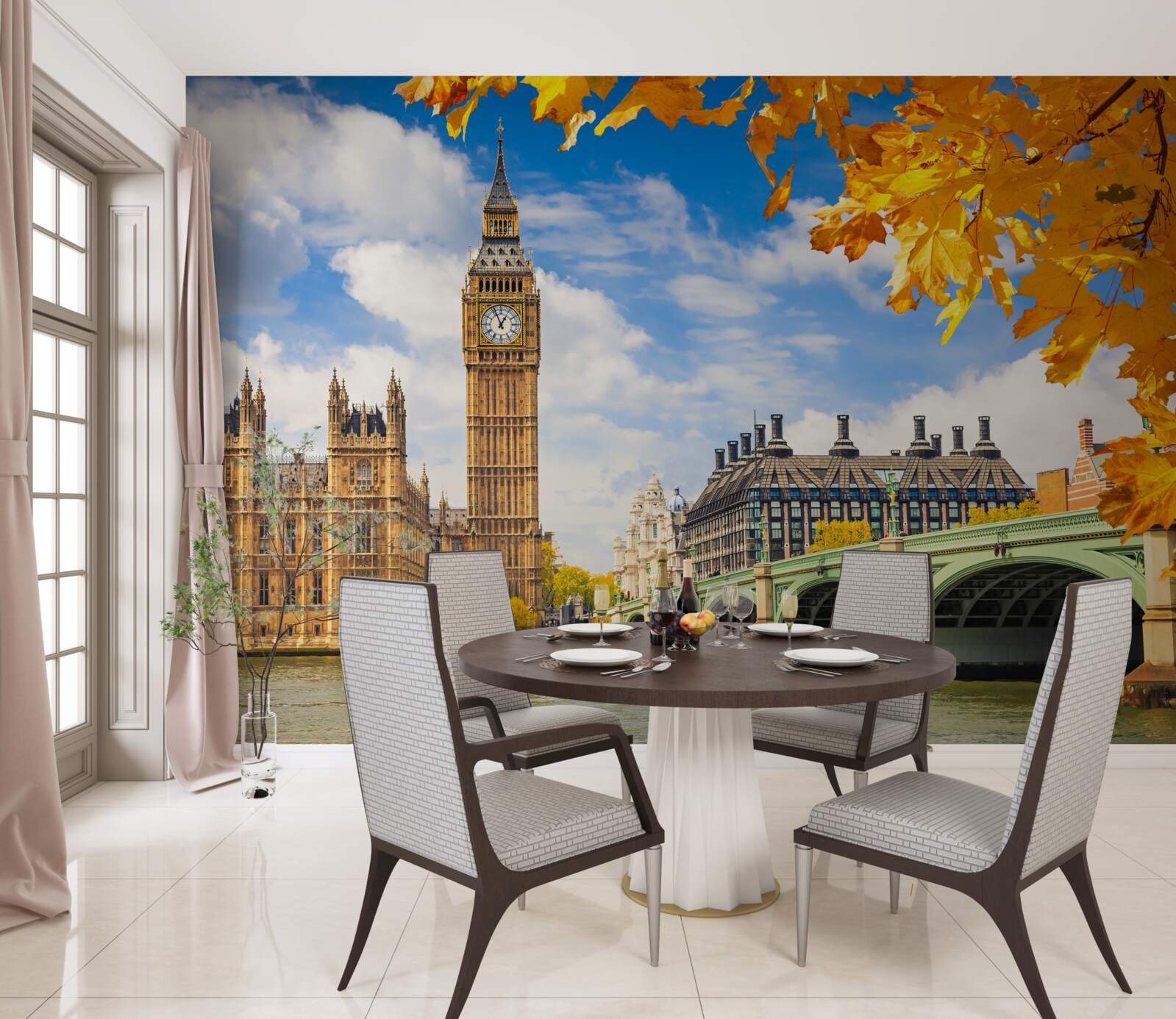 Fototapet toamna de aur în Londra antică