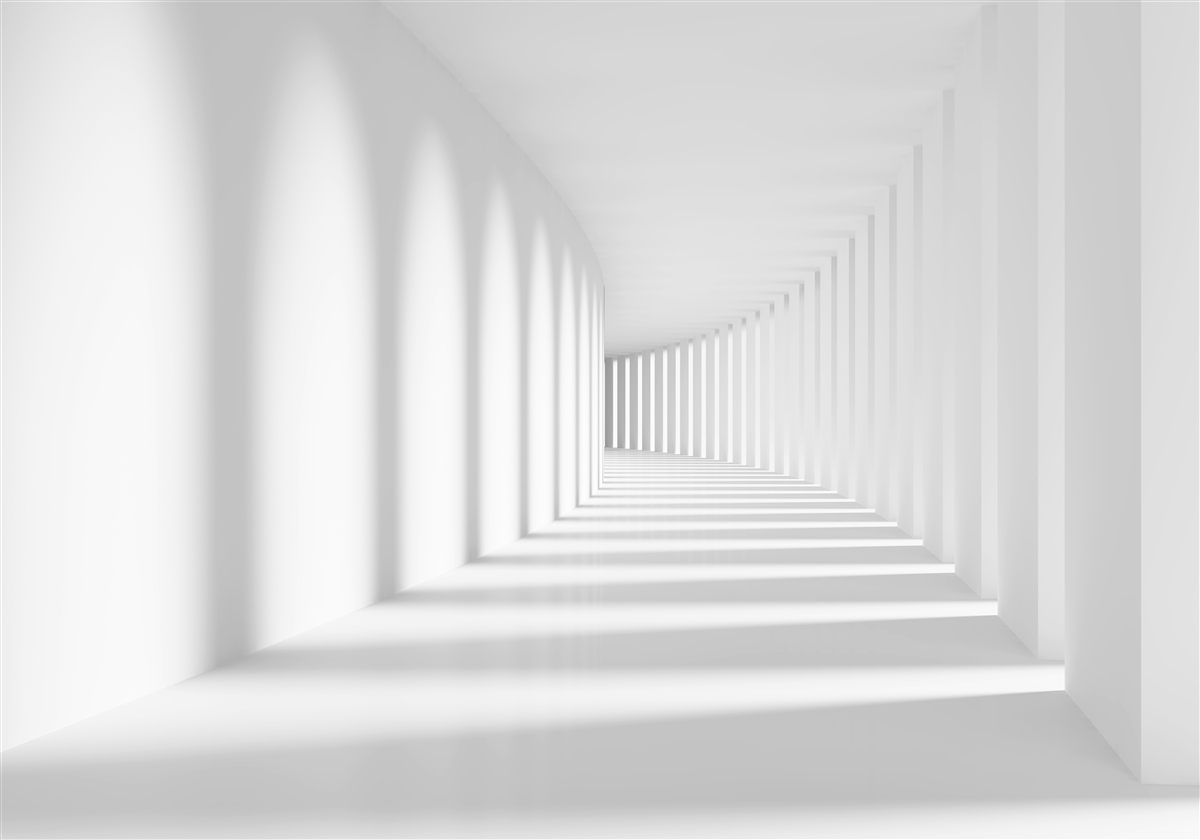 Fototapet coridor de lumină care se retrage