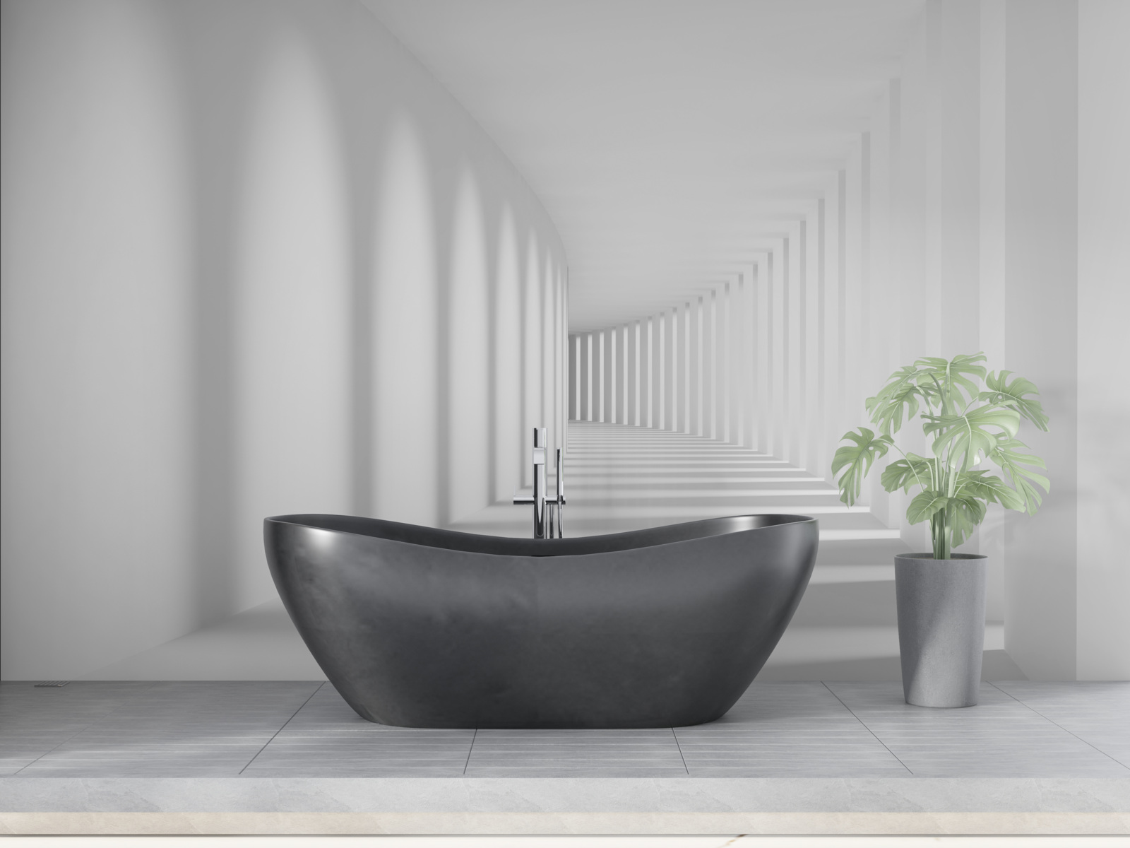 Fototapet coridor de lumină care se retrage