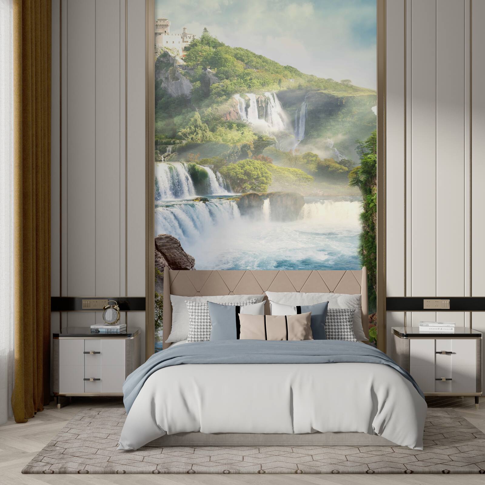 Fototapet multe cascade înalte