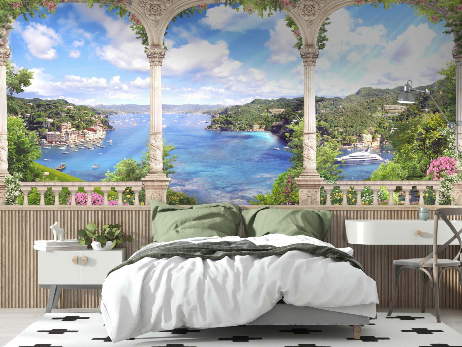 Fototapet platformă de observare cu vederi frumoase ale peisajului natural