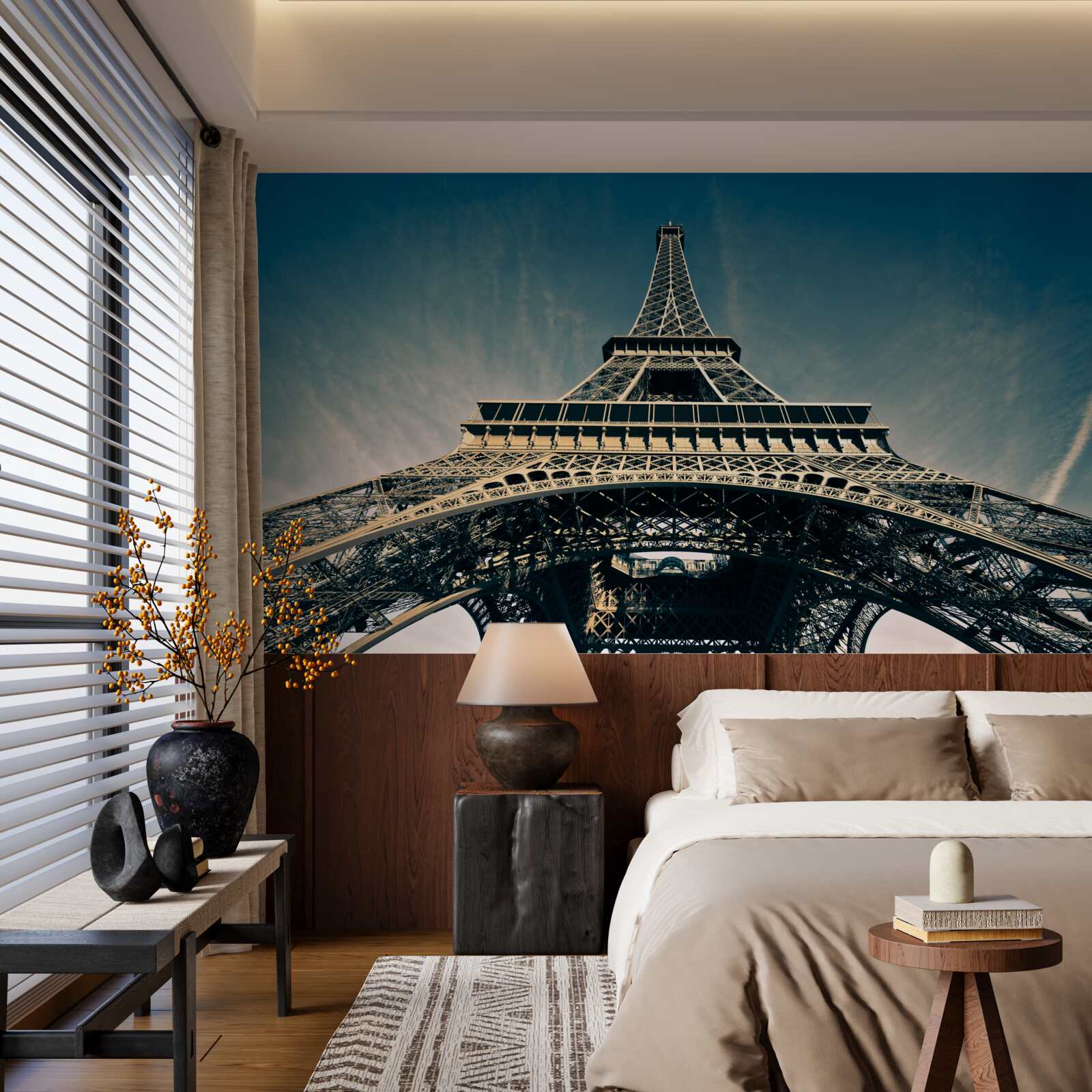 Fototapet vedere a turnului eiffel dintr-un punct mai jos