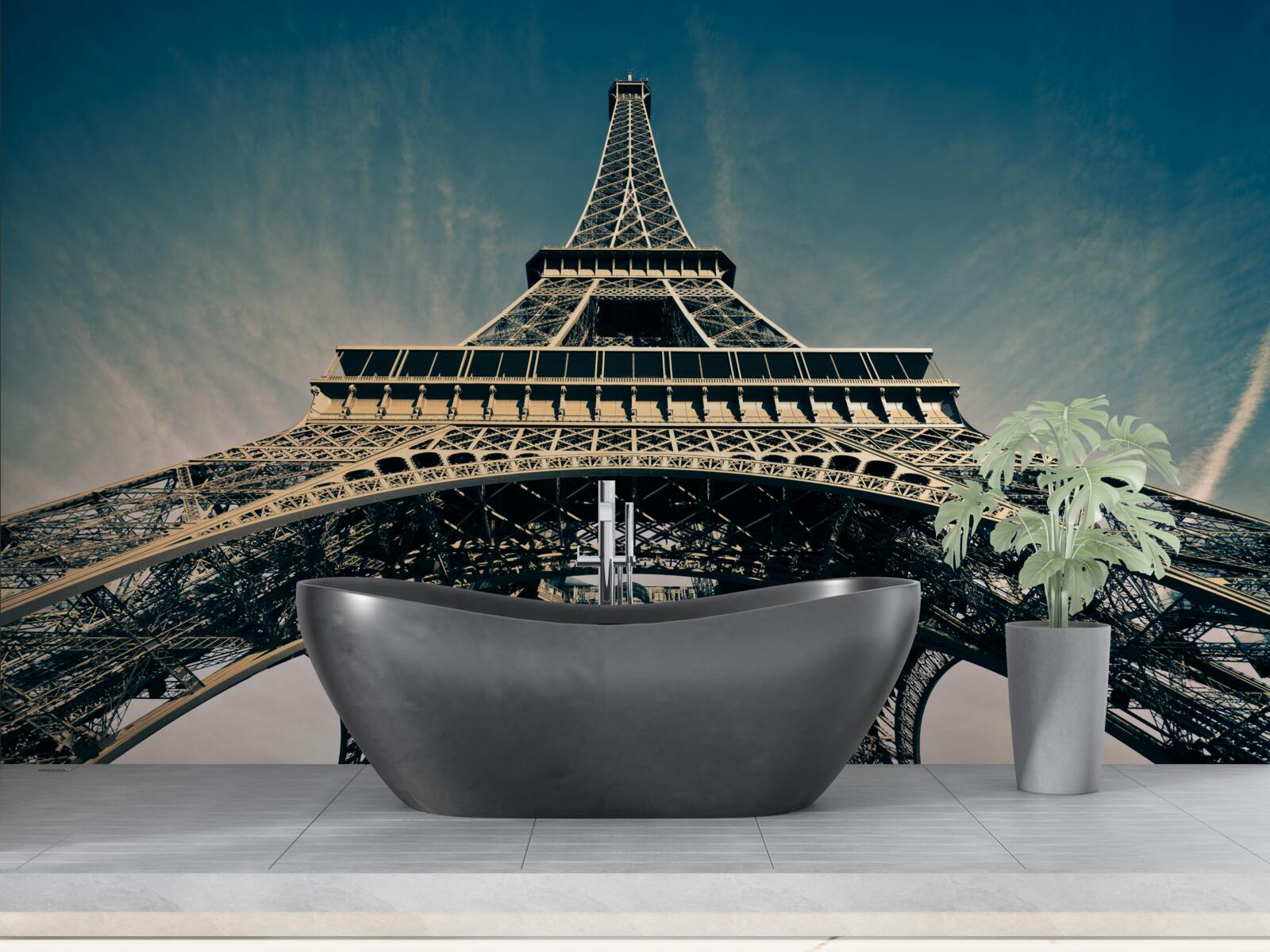 Fototapet vedere a turnului eiffel dintr-un punct mai jos