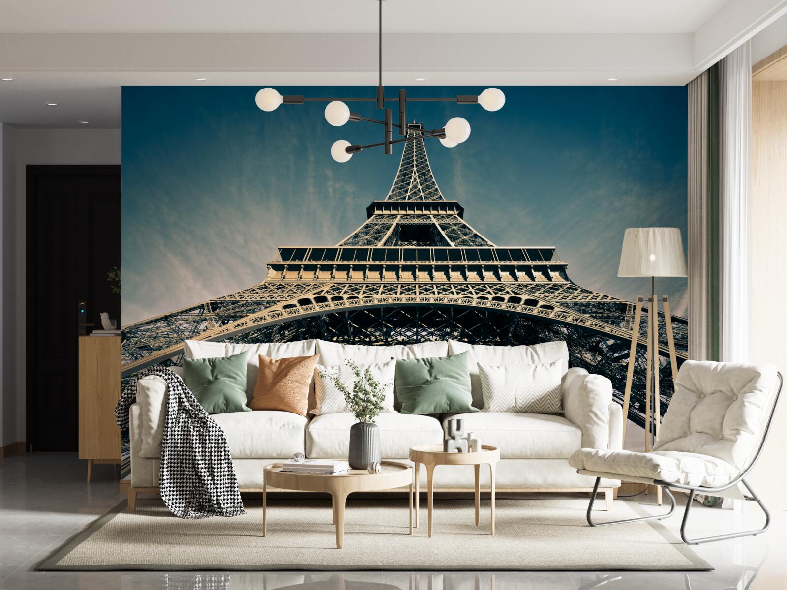 Fototapet vedere a turnului eiffel dintr-un punct mai jos