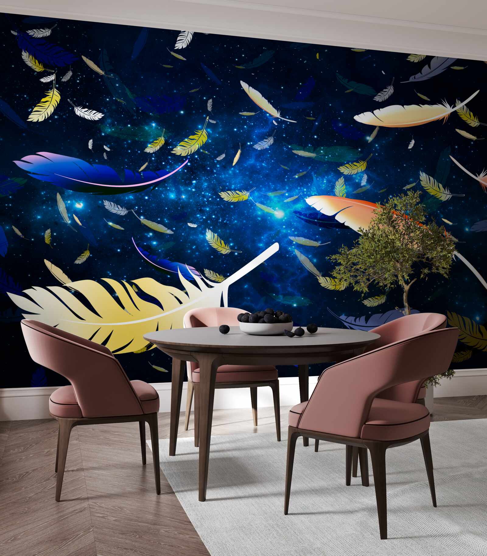 Fototapet un vortex de pene strălucitoare în abisul universului