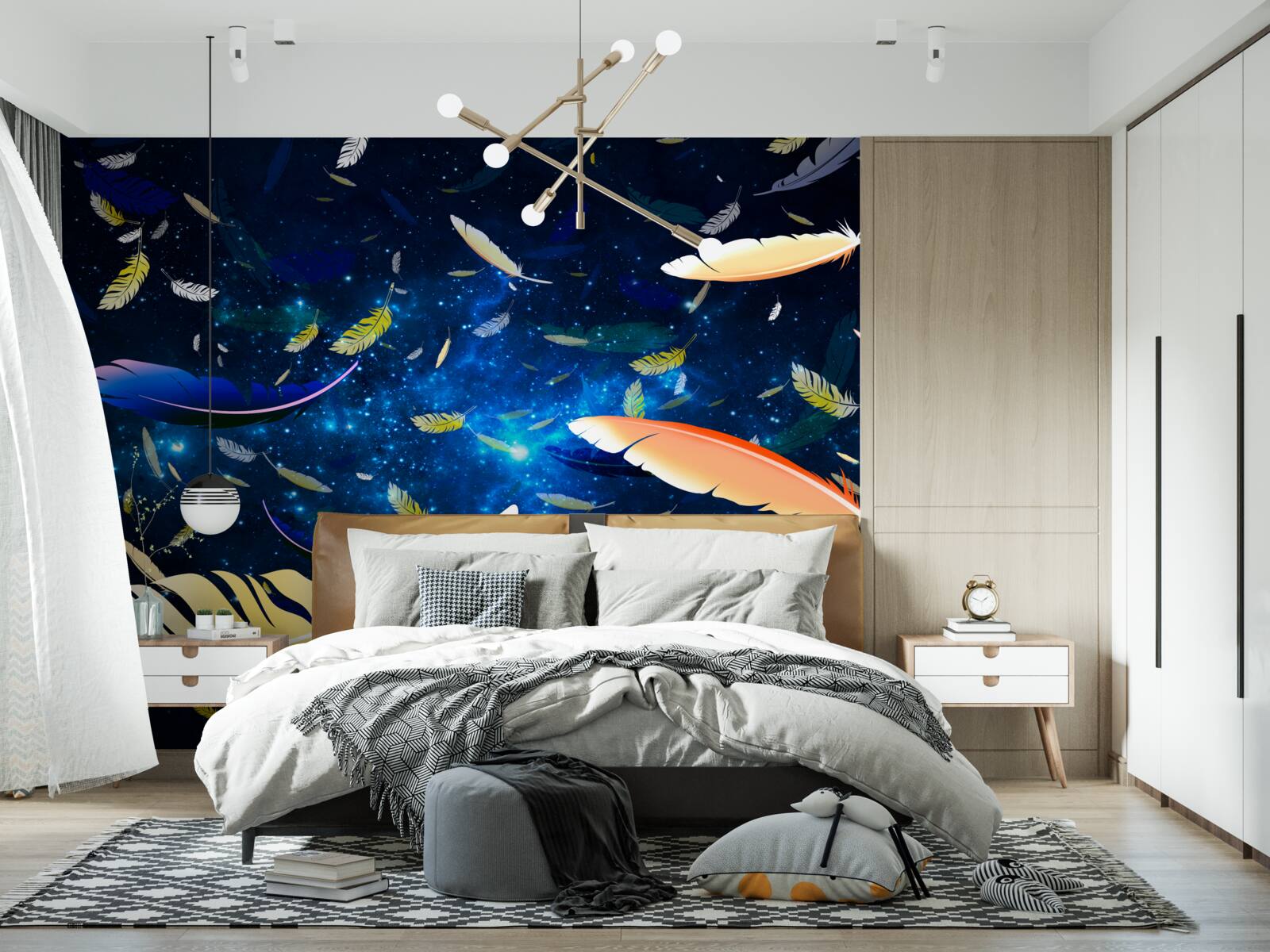 Fototapet un vortex de pene strălucitoare în abisul universului