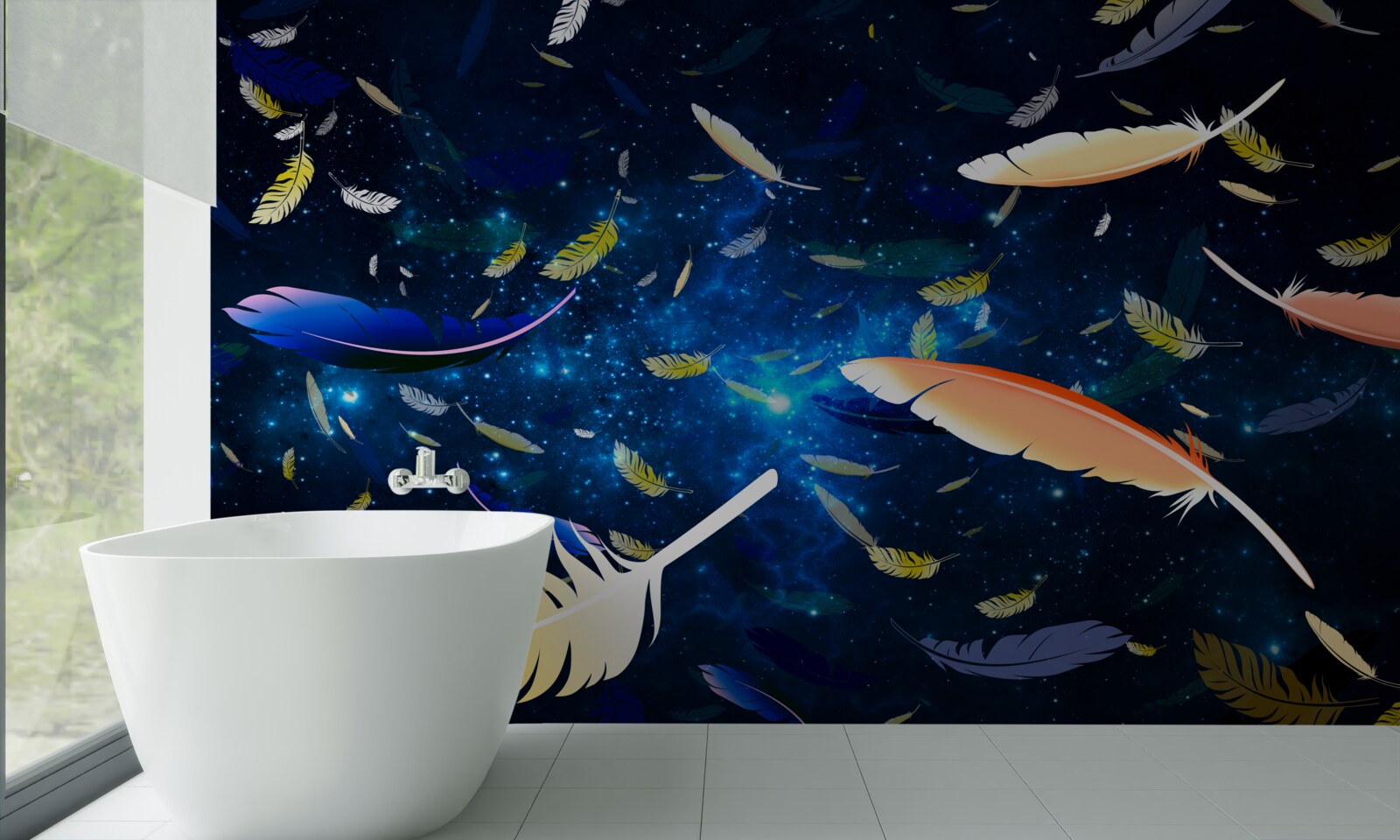 Fototapet un vortex de pene strălucitoare în abisul universului