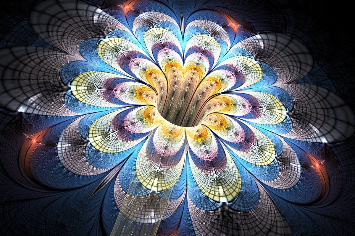 Fototapet imagine abstractă a unui mugur care se deschide