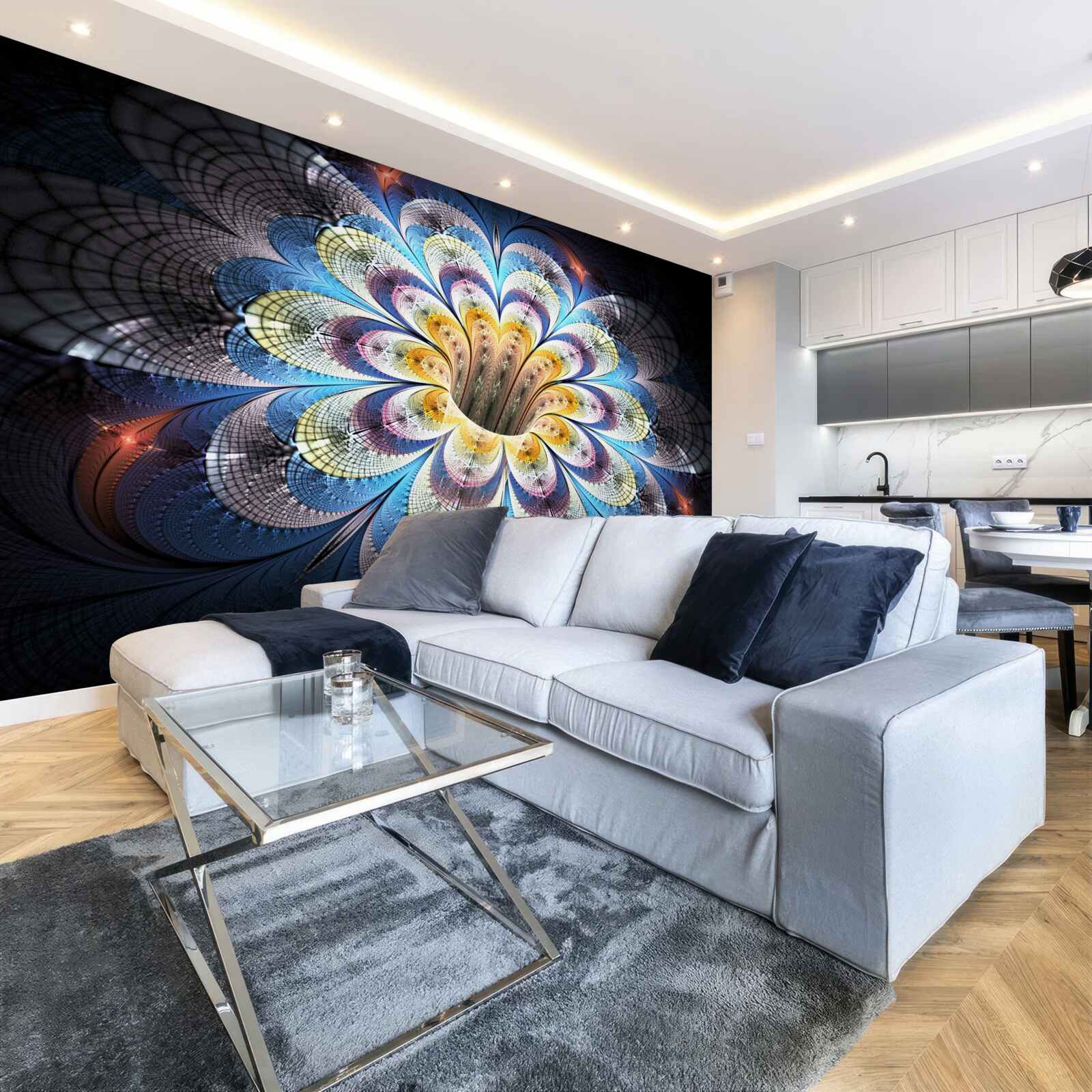 Fototapet imagine abstractă a unui mugur care se deschide