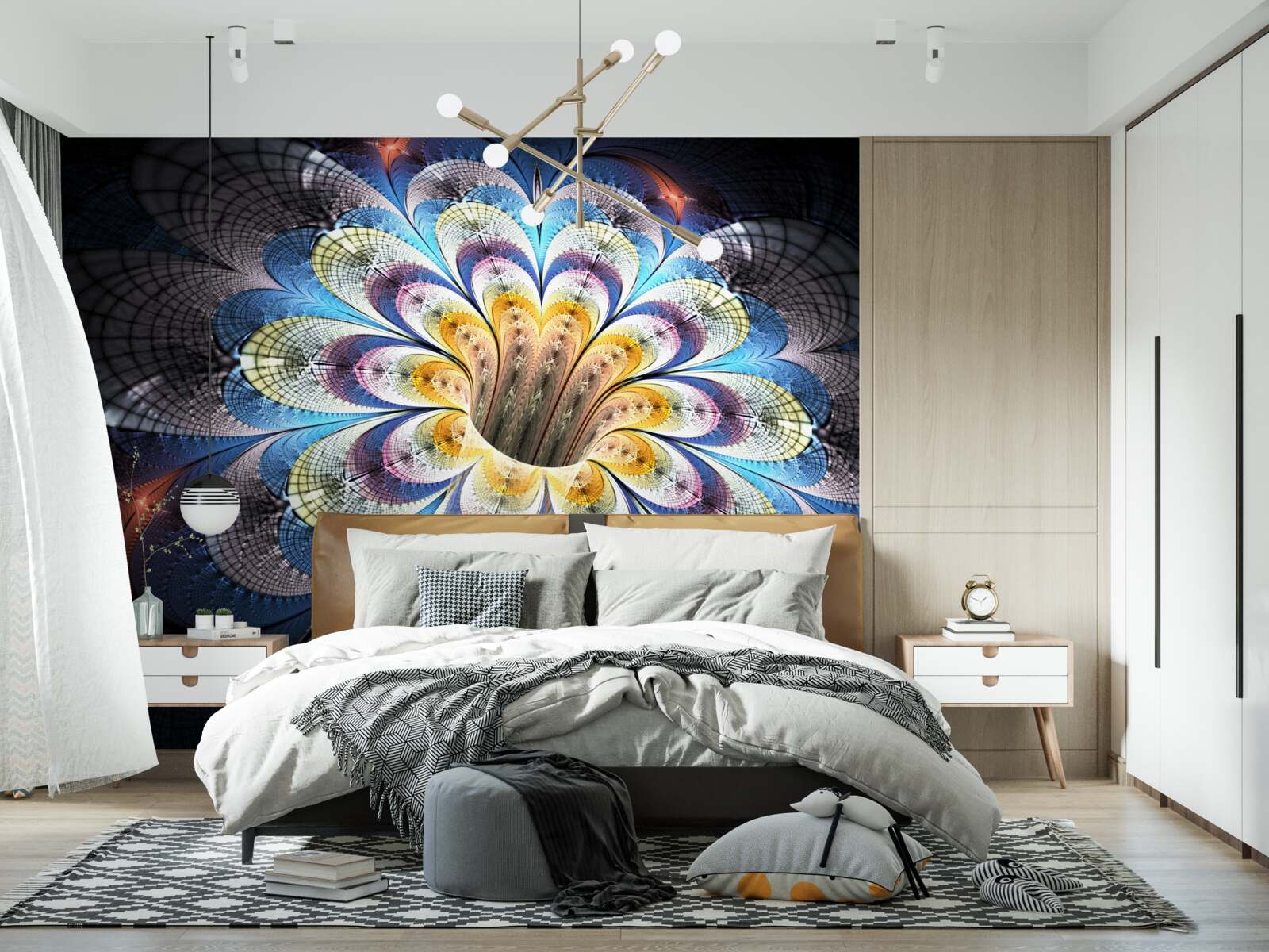 Fototapet imagine abstractă a unui mugur care se deschide