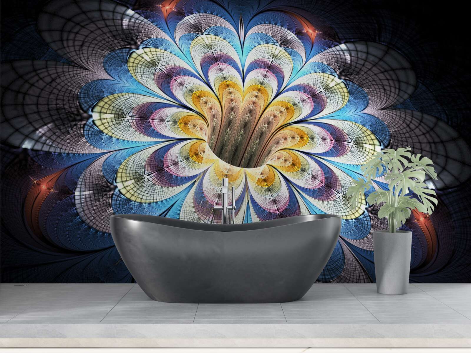 Fototapet imagine abstractă a unui mugur care se deschide