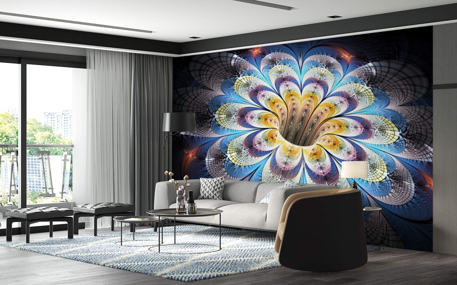 Fototapet imagine abstractă a unui mugur care se deschide