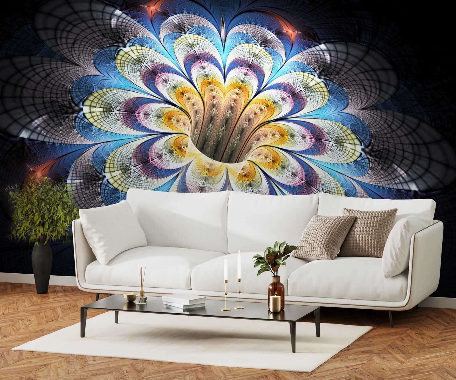 Fototapet imagine abstractă a unui mugur care se deschide