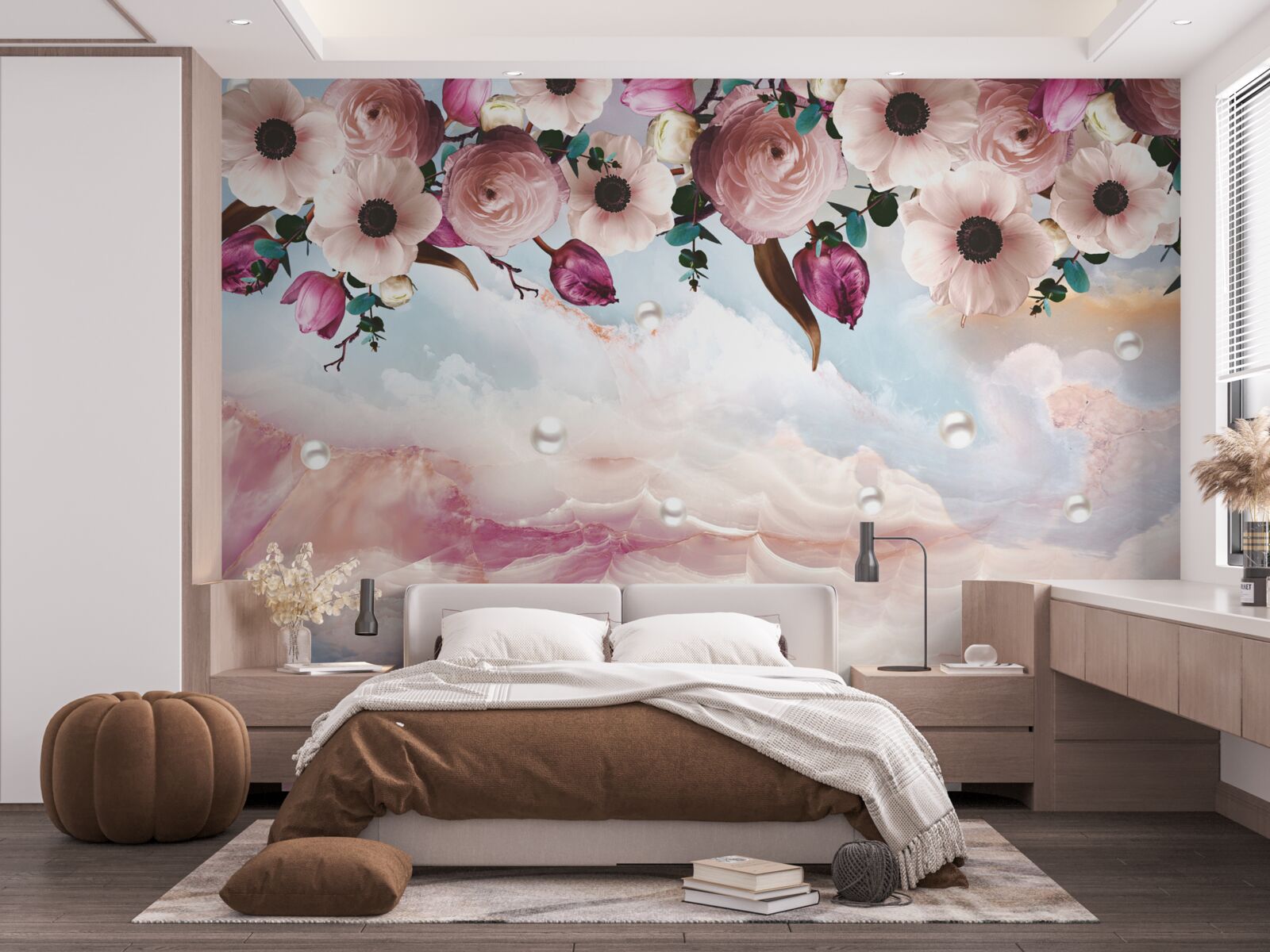 Fototapet muguri umflați atârnă deasupra cerului