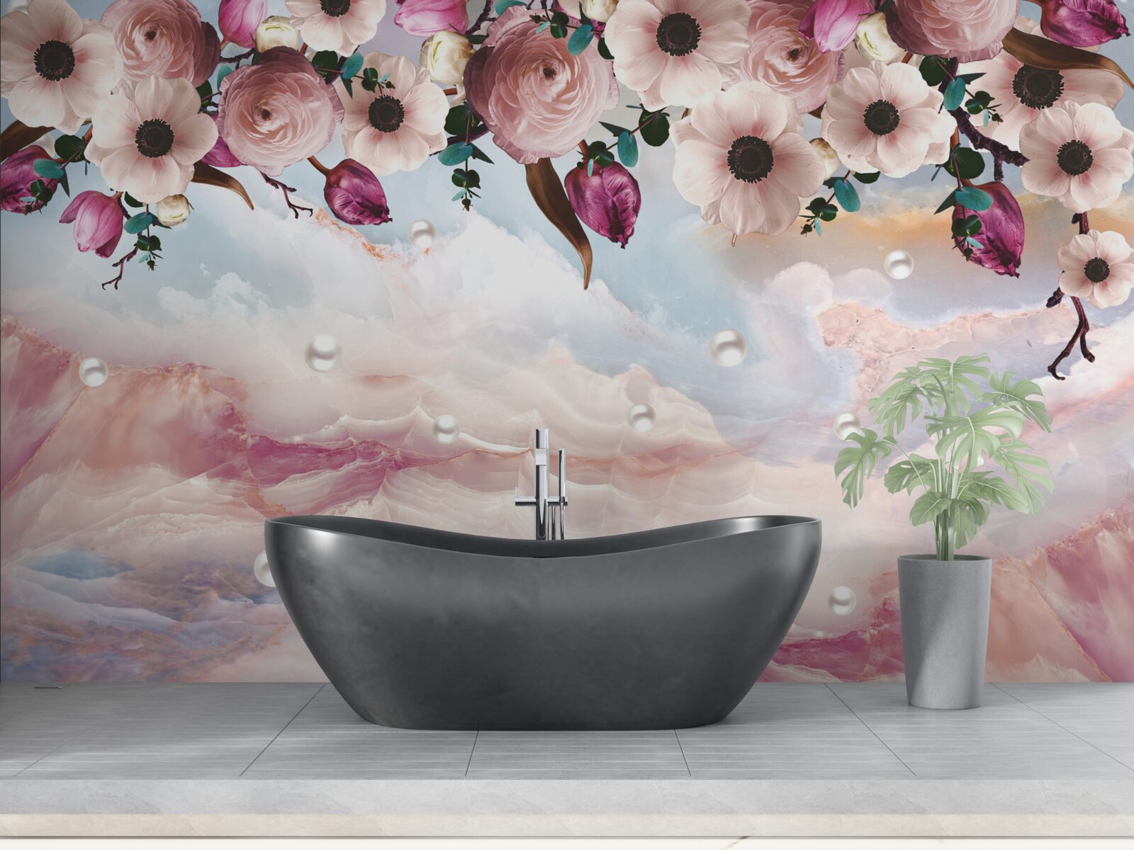 Fototapet muguri umflați atârnă deasupra cerului