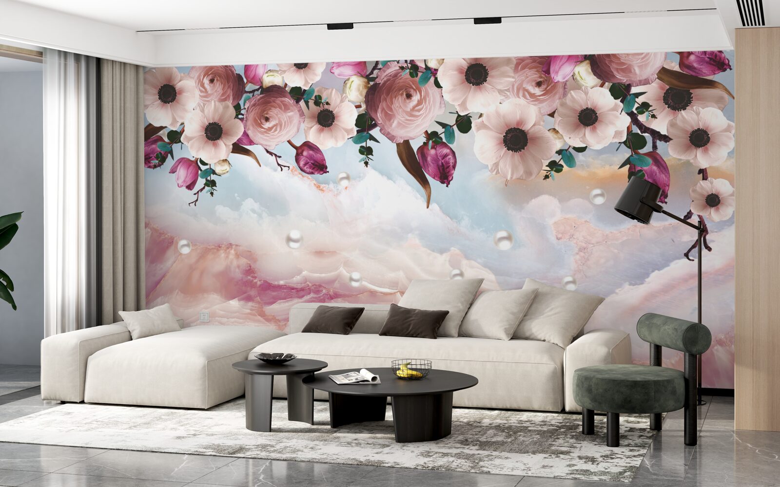 Fototapet muguri umflați atârnă deasupra cerului