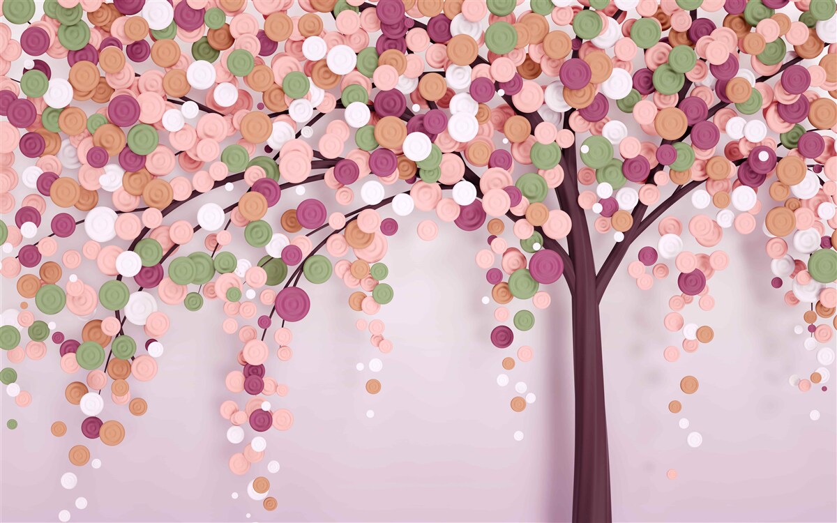 Fototapet copac abstract de toamnă