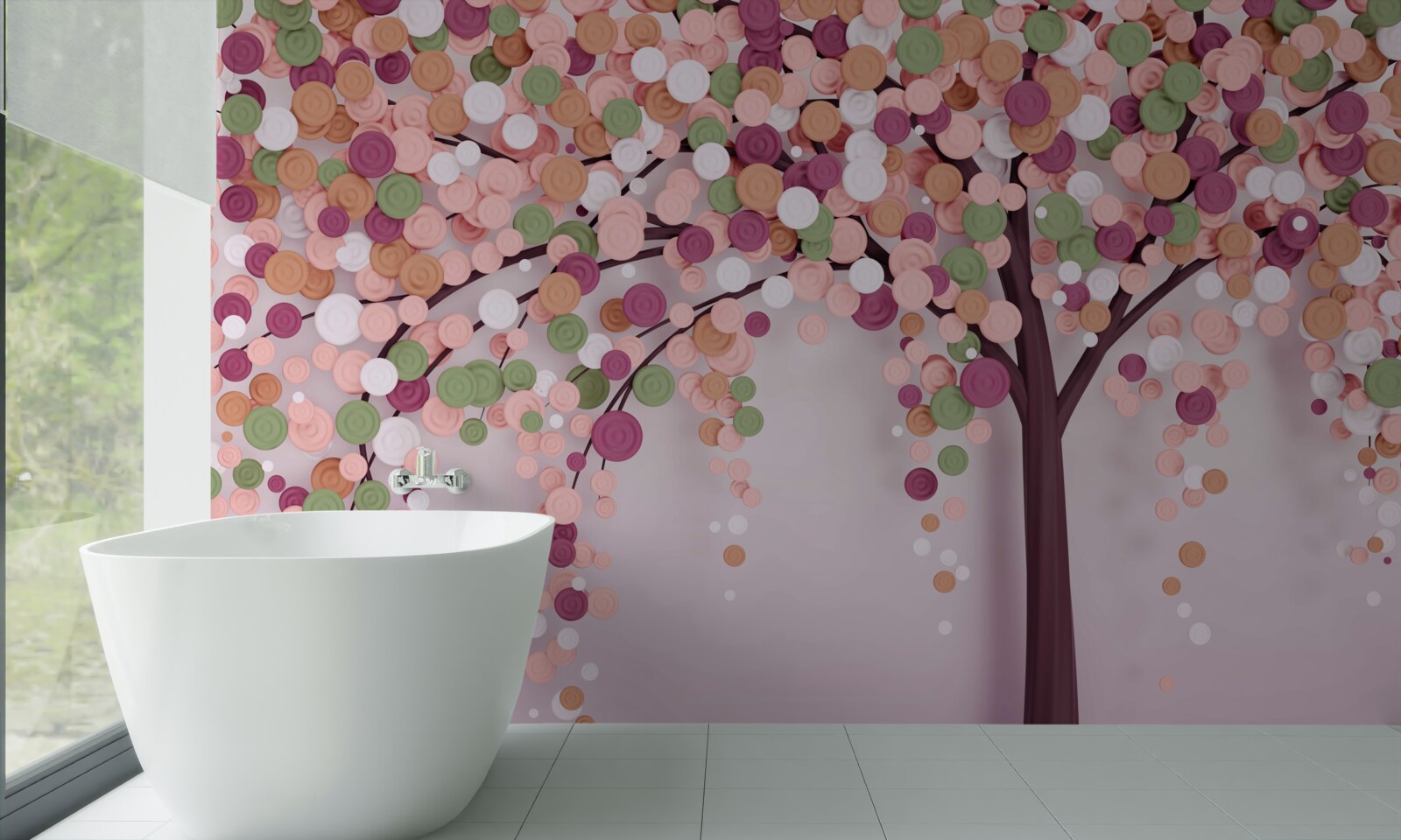 Fototapet copac abstract de toamnă