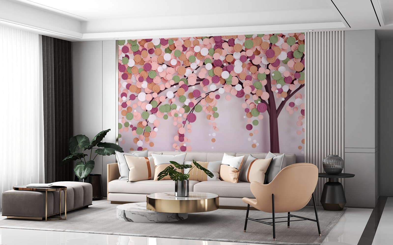 Fototapet copac abstract de toamnă