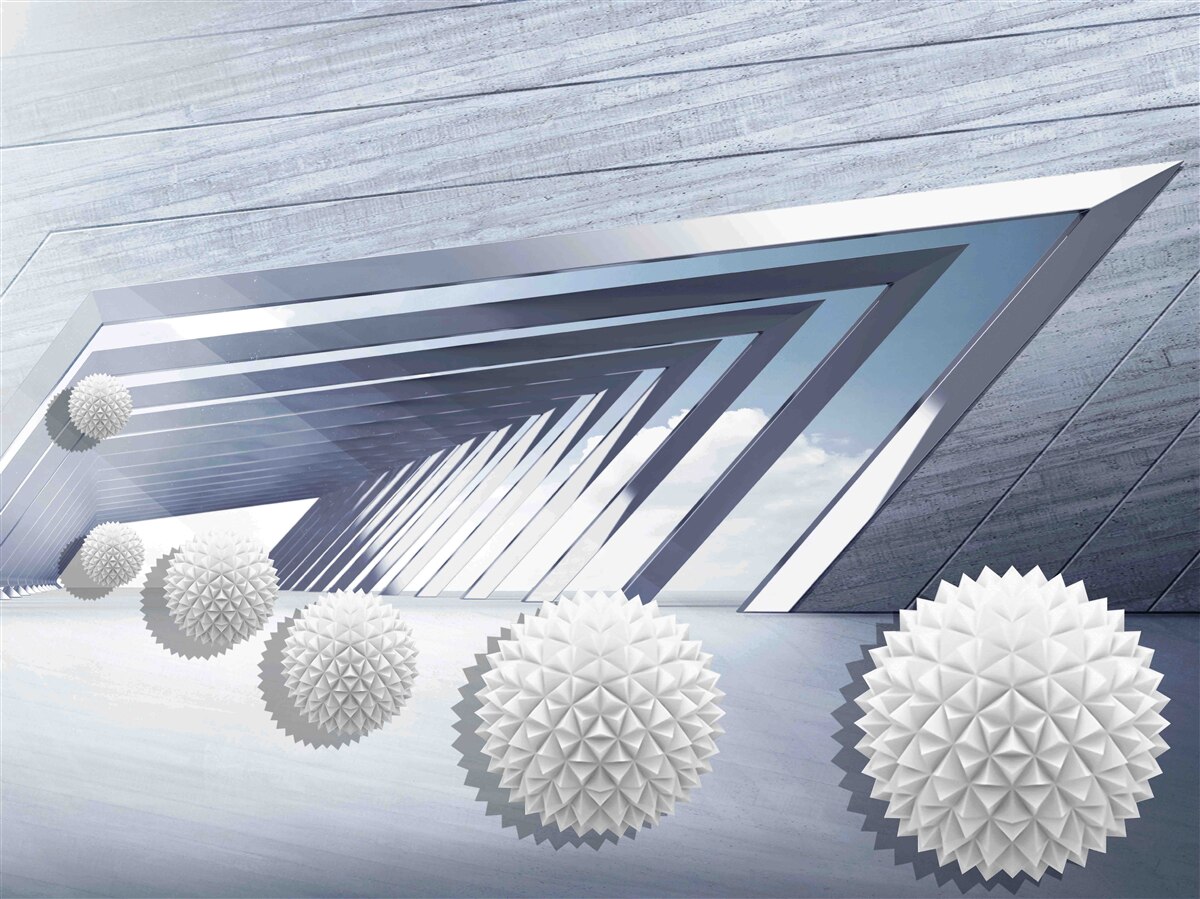 Fototapet bile cu țepi zburătoare în pasaj