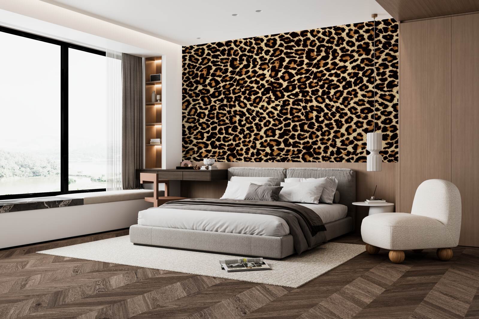 Fototapet model leopard neobișnuit