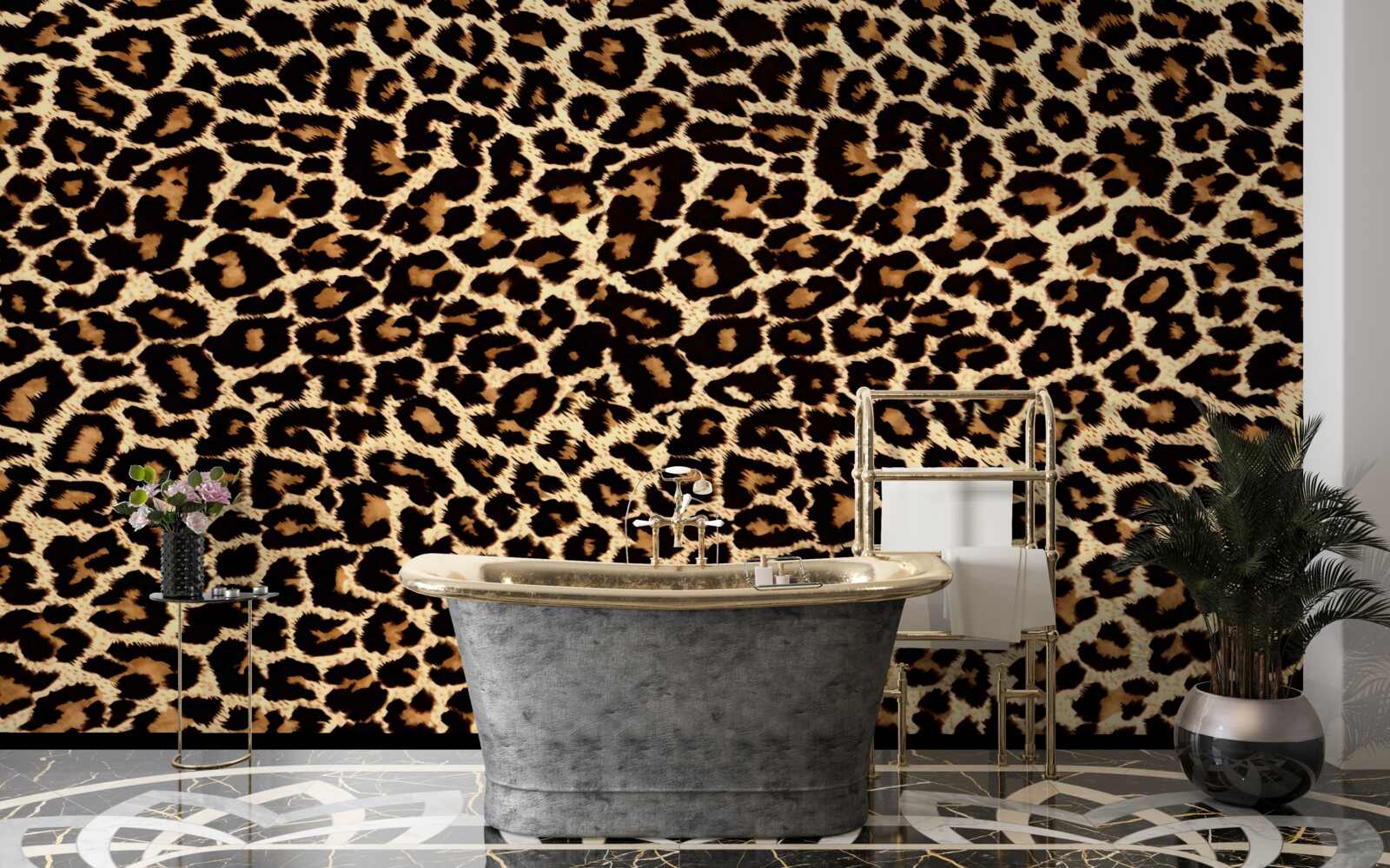 Fototapet model leopard neobișnuit