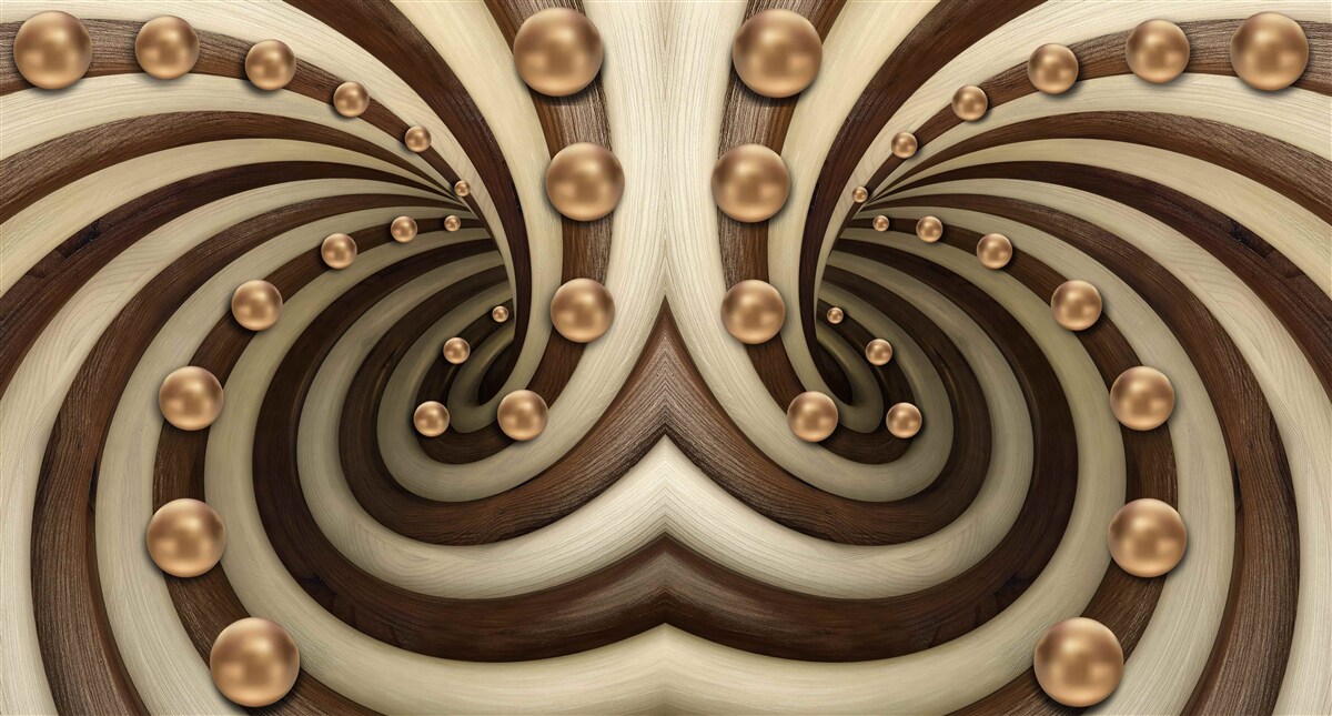 Fototapet bilele aurii cad de-a lungul liniei