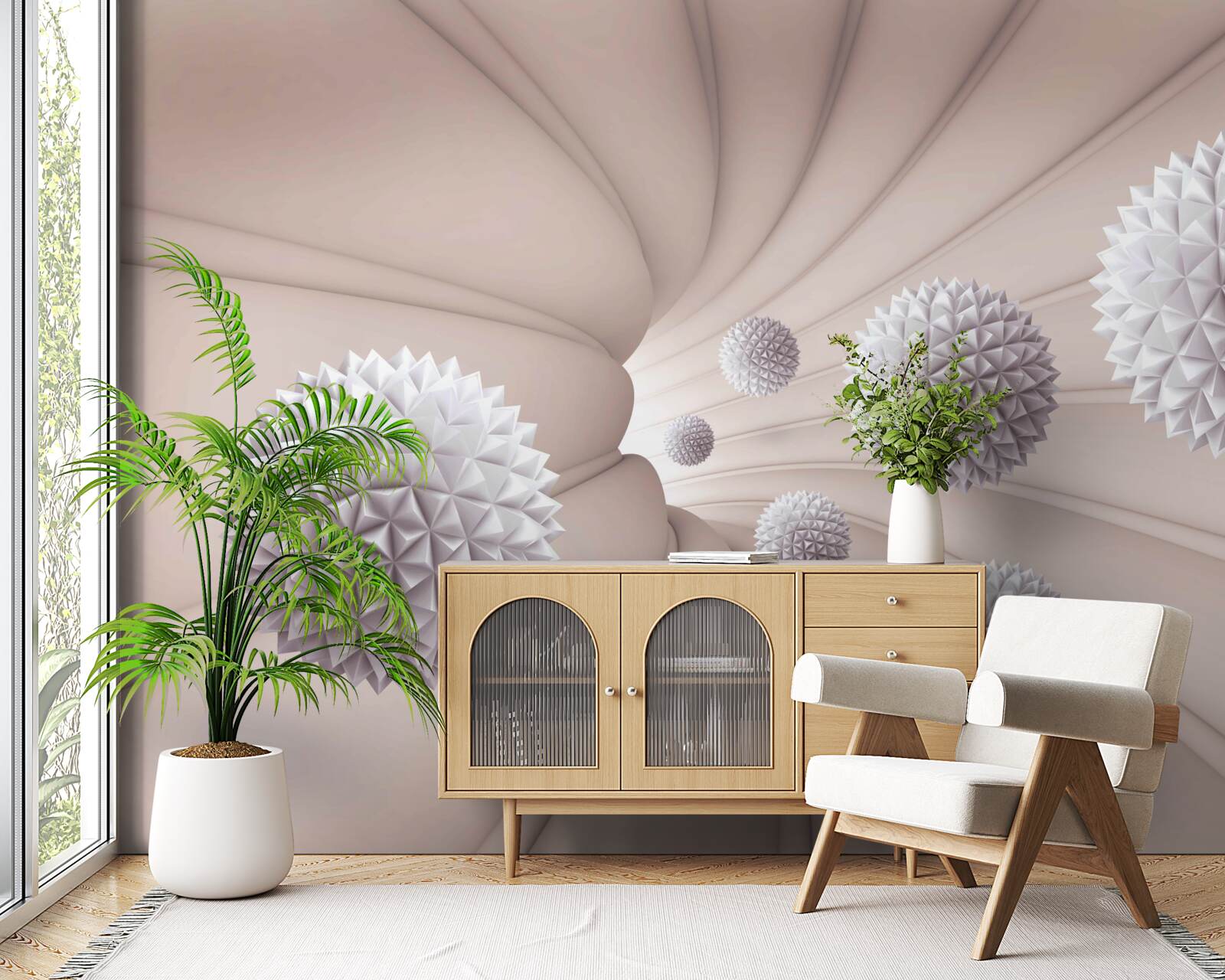 Fototapet obiectele rotunde intră rapid în tunel