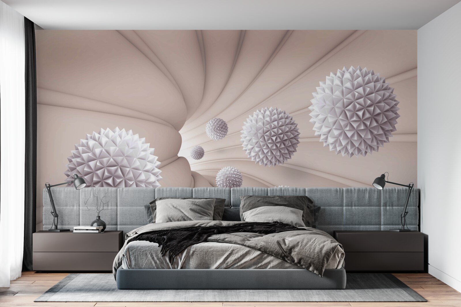 Fototapet obiectele rotunde intră rapid în tunel