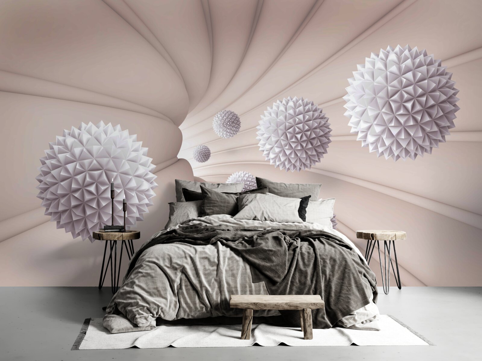 Fototapet obiectele rotunde intră rapid în tunel