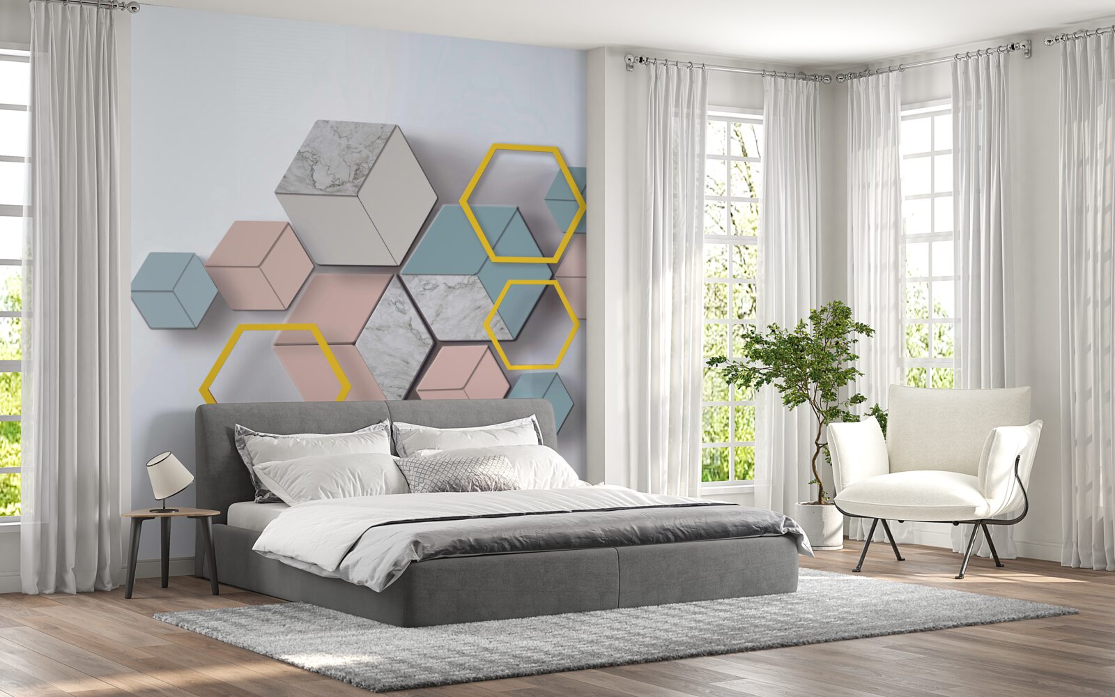 Fototapet compoziție de dreptunghiuri multicolore