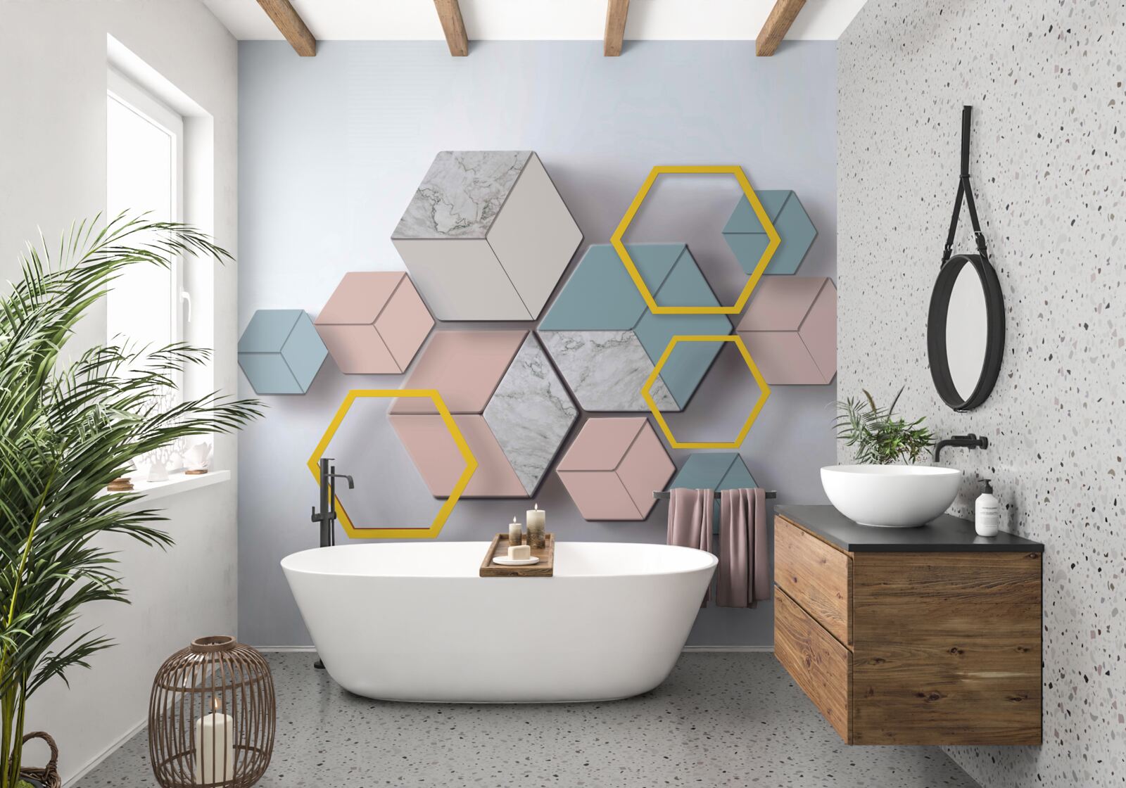 Fototapet compoziție de dreptunghiuri multicolore